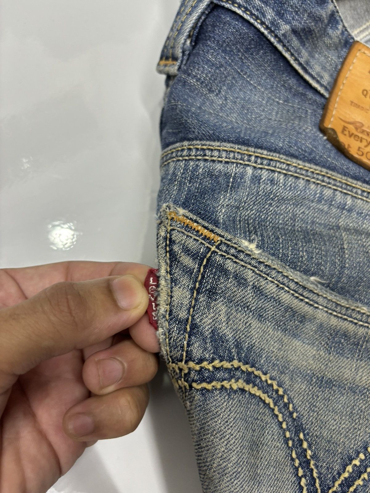 Kapital RARE VINTAGE LEVIS 503 RETRO BAGGY JEANS DISTRESS DENIM Size US 30 / EU 46 - 11 Thumbnail