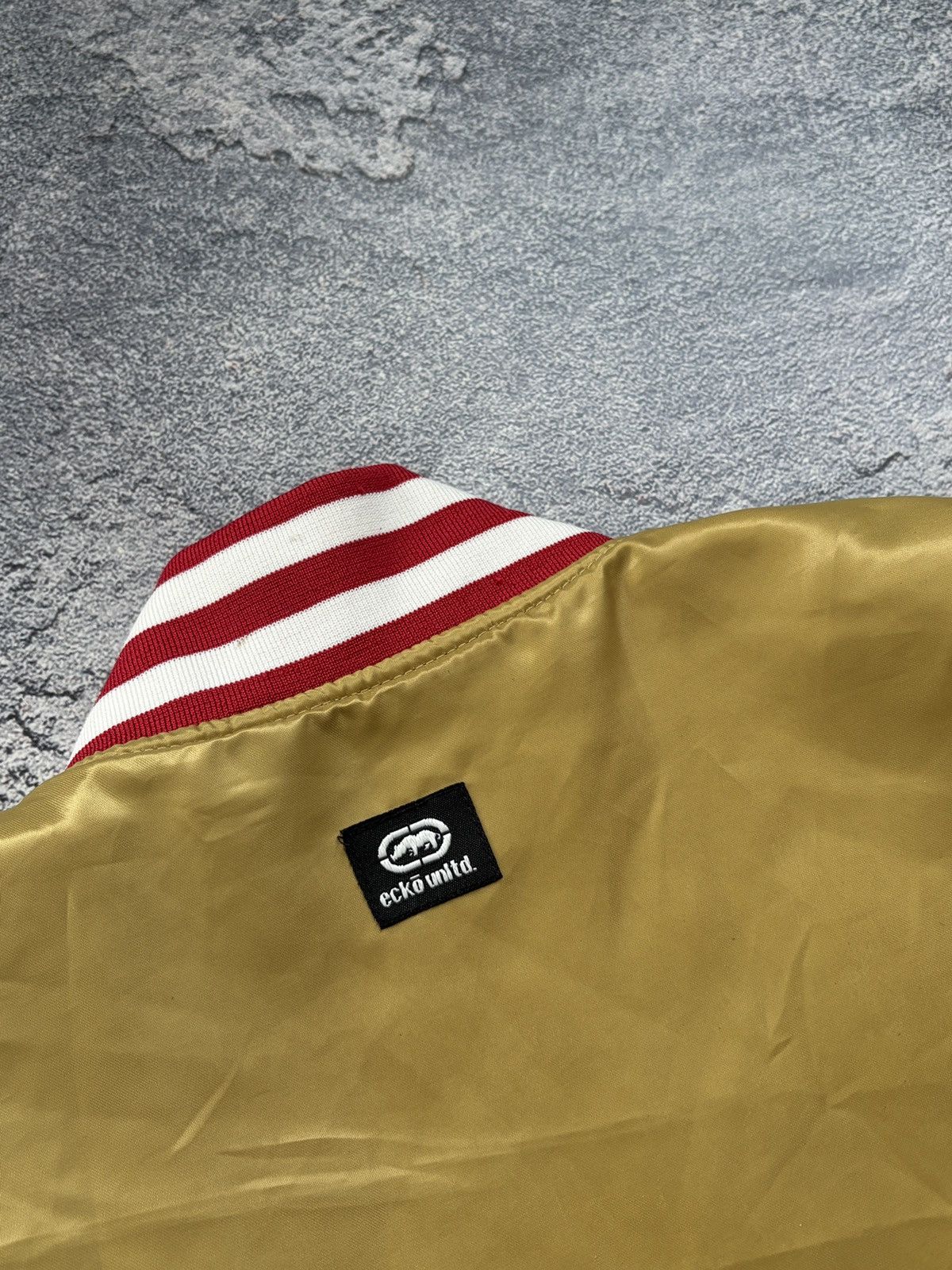 Ecko Unltd. Ecko Unltd Big Logo Varsity Bomber Jacket Gold Rap Y2K S Size US S / EU 44-46 / 1 - 9 Thumbnail