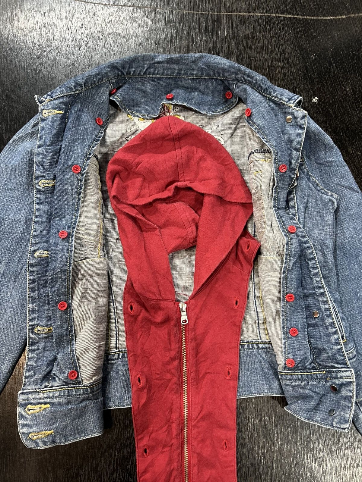 Japanese Brand BSB Japanese Koi Fish Embroidered Denim Jacket Size US S / EU 44-46 / 1 - 7 Thumbnail