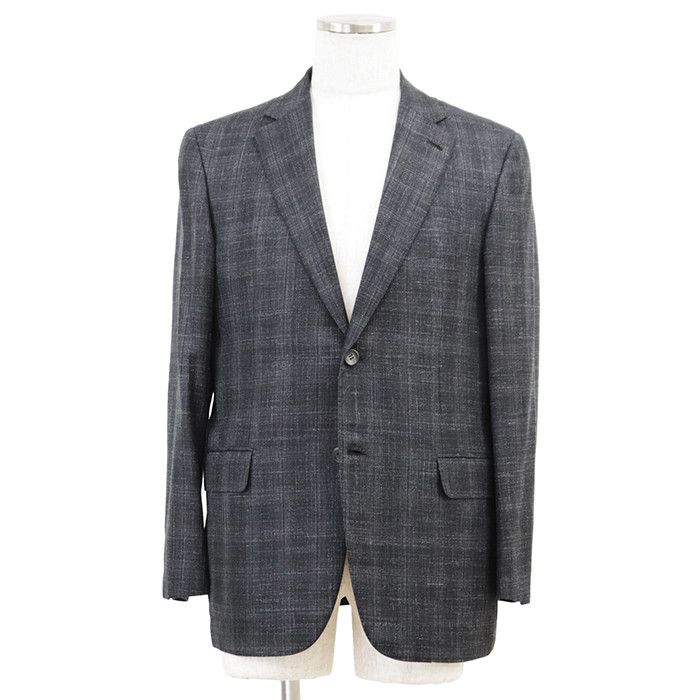 Other Other Brioni Glen Check Hopsack Wool Silk Linen Tailored Jacket Textile Outerwear DUTY FREE for USA Size ONE SIZE - 1 Thumbnail