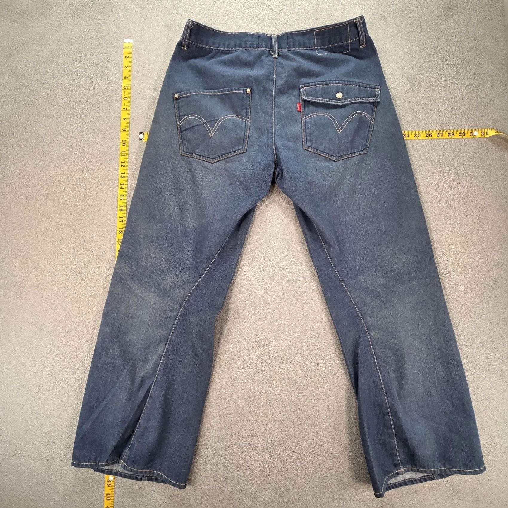 Levi's Levi's Engineered Jeans Straight Mens Blue 32x28 Regular Relaxed Size US 32 / EU 48 - 2 Thumbnail