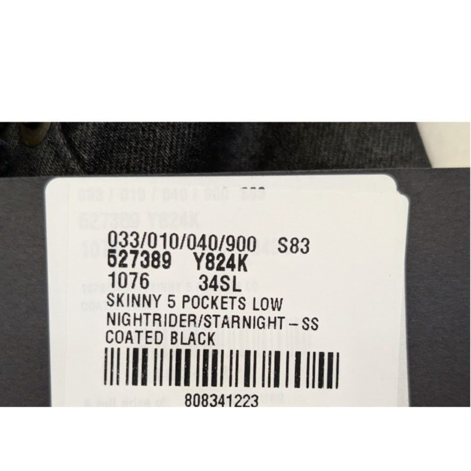Saint Laurent Paris o1rshd1 Q:2 / Skinny 5 Pocket Low Nightrider Jeans in Black Size US 34 / EU 50 - 23 Thumbnail