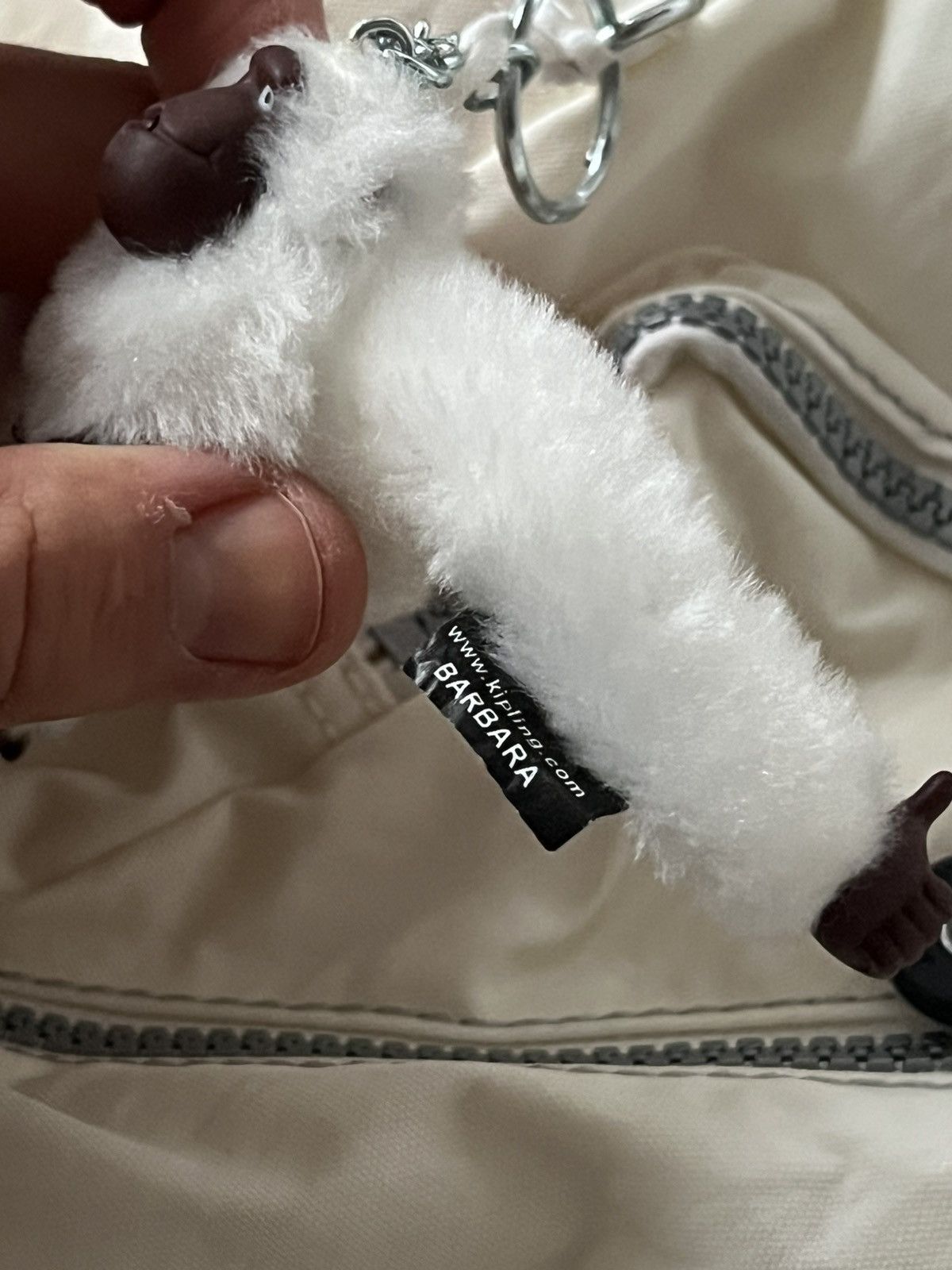 Designer ‼️New Kipling with Monkey “Barbara” White Shoulders Bag‼️ Size ONE SIZE - 9 Thumbnail