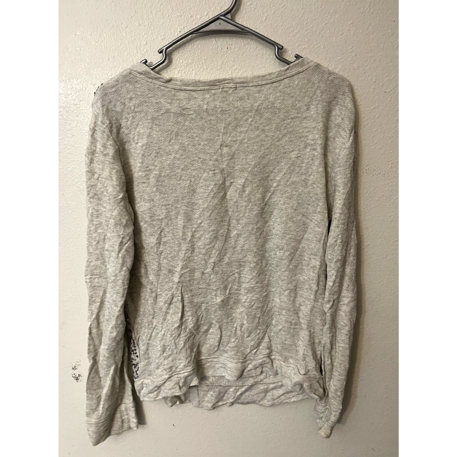 J.Crew J.CREW Sweater Womens Small Gray Sequin Long Sleeve Pullover Top Size S / US 4 / IT 40 - 3 Thumbnail