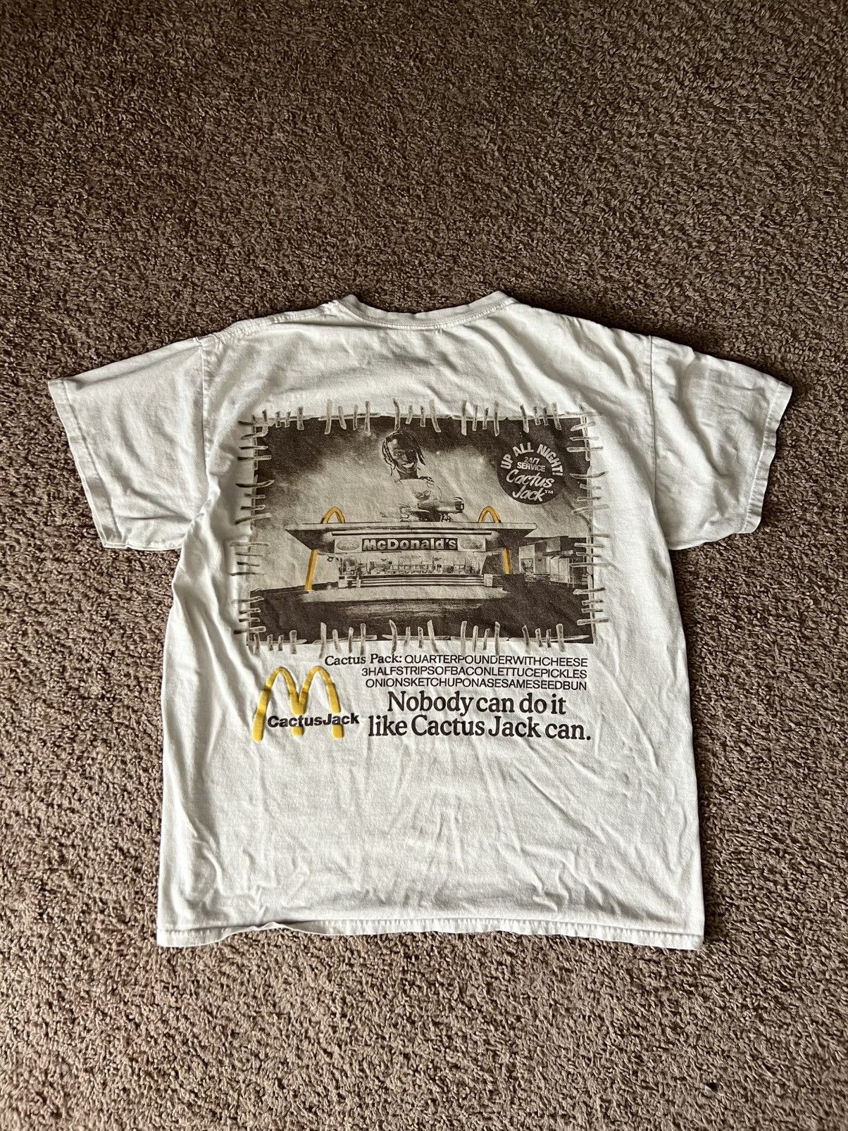 Travis Scott Travis Scott Cactus Jack x McDonalds Tee Size US M / EU 48-50 / 2 - 2 Thumbnail
