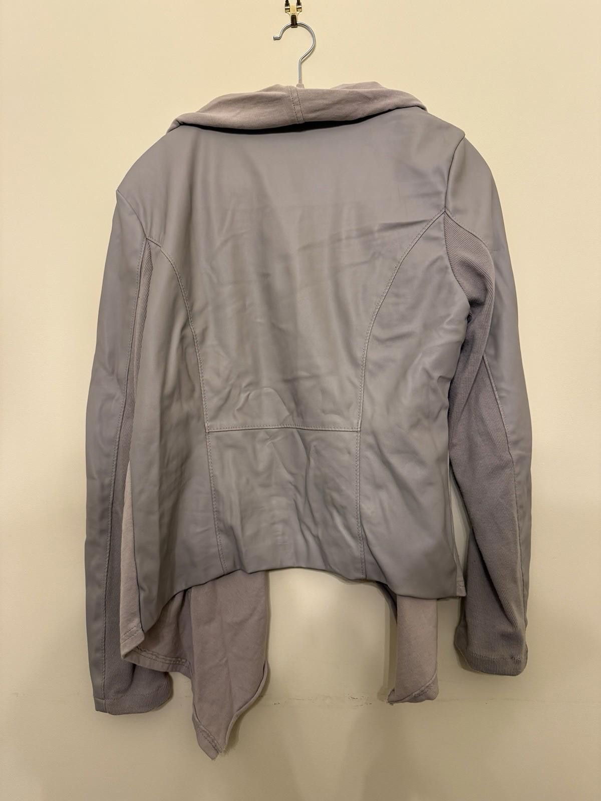 BLANKNYC Women's [BLANKNYC] Drape Faux Leather Jacket, Size Large Size L / US 10 / IT 46 - 3 Thumbnail