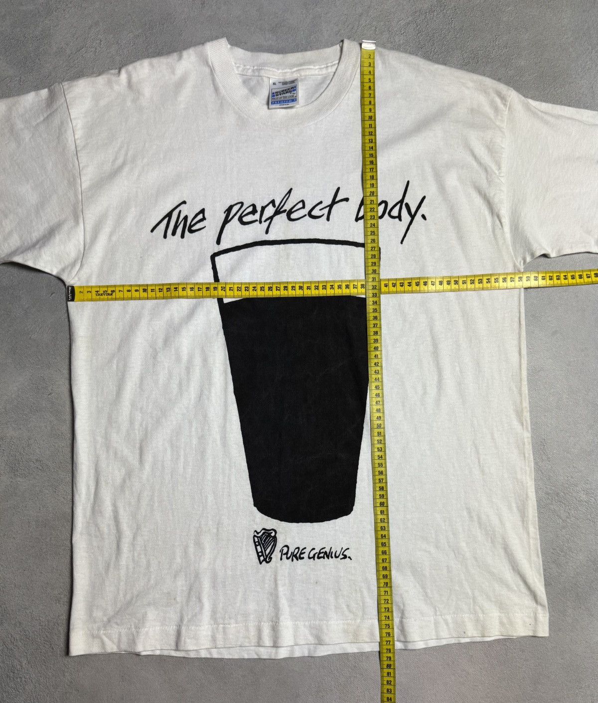 Fruit Of The Loom 1990s Vintage Adult Humor T-Shirt The Perfect Body Size US XL / EU 56 / 4 - 15 Thumbnail