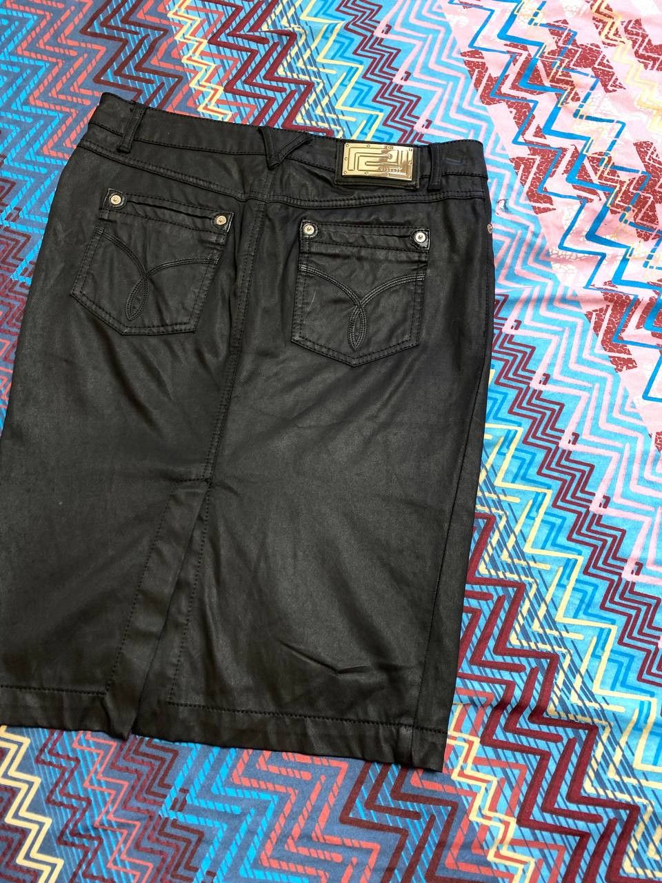 Versace Rare Vintage 90s Gianni Versace Corduroy Midi Skirt Size 31" - 18 Thumbnail