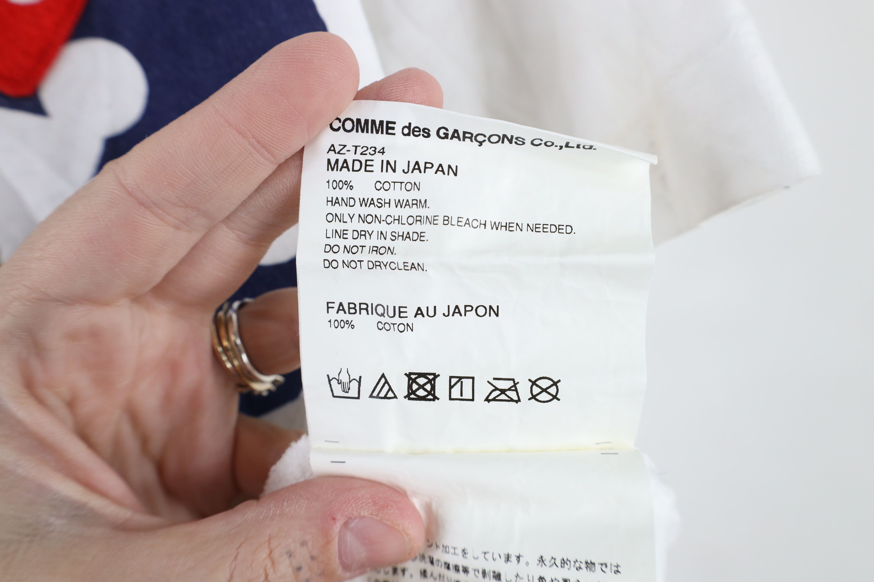 Comme des Garcons Commes des Garçons Play Dot Heart Short Sleeve T-Shirt White Size US M / EU 48-50 / 2 - 9 Thumbnail