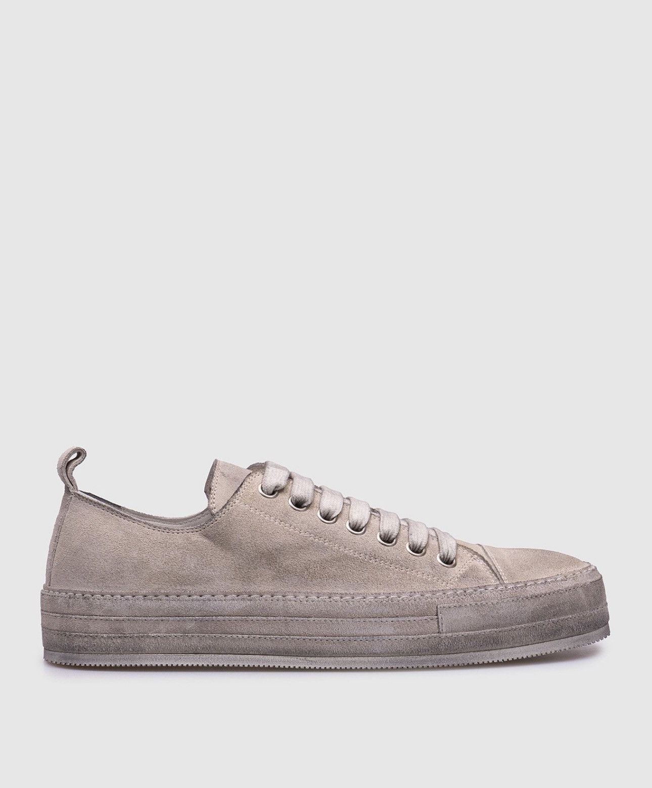 Ann Demeulemeester ANN DEMEULEMEESTER GREY GERT SUEDE LOW-TOP SNEAKERS Size US 7 / EU 40 - 1 Thumbnail