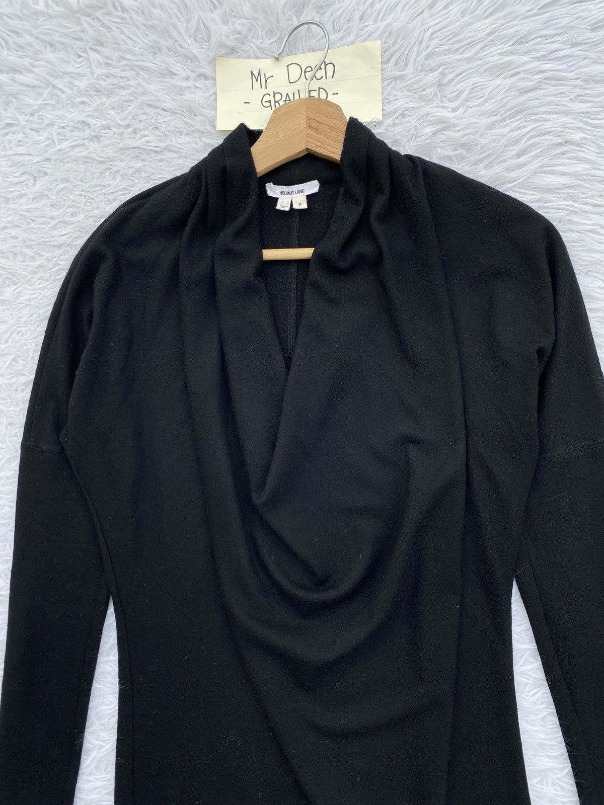 Helmut Lang Rare Helmut Lang Cowl Neck Black Dress Size S / US 4 / IT 40 - 9 Thumbnail