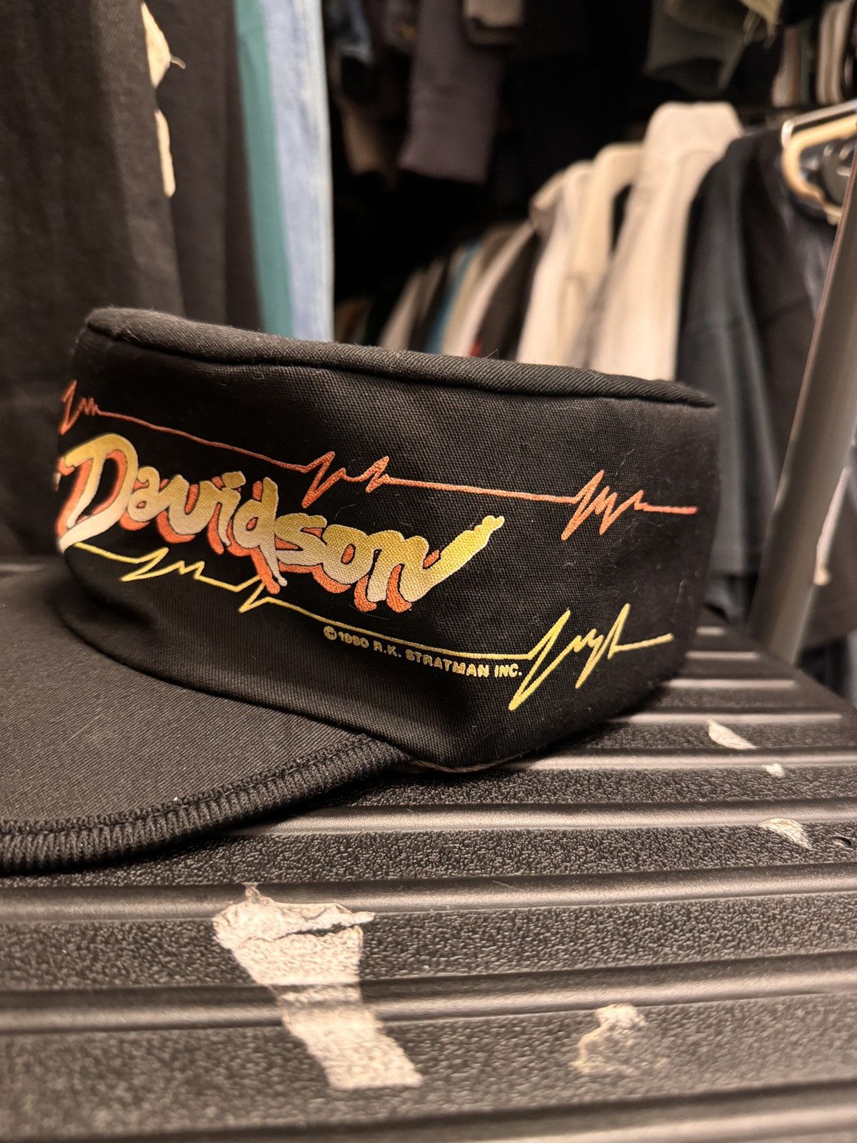 Harley Davidson 90s Harley Davidson Lightning Hat Cap ERD Grunge Biker WCC Size ONE SIZE - 3 Thumbnail
