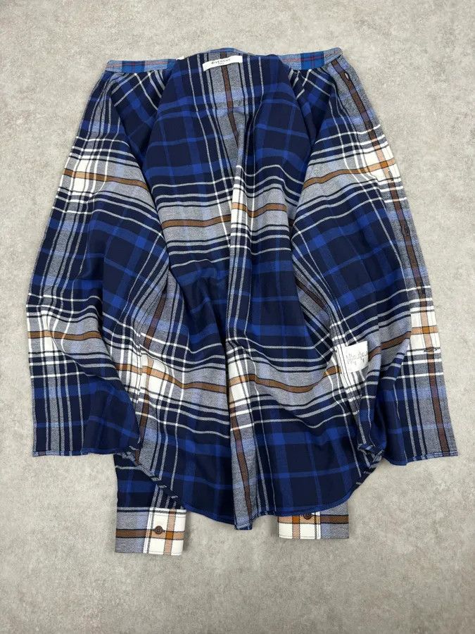 Givenchy AW2017 Givenchy Navy Checkered Shirt by Riccardo Tisci Size US M / EU 48-50 / 2 - 7 Thumbnail