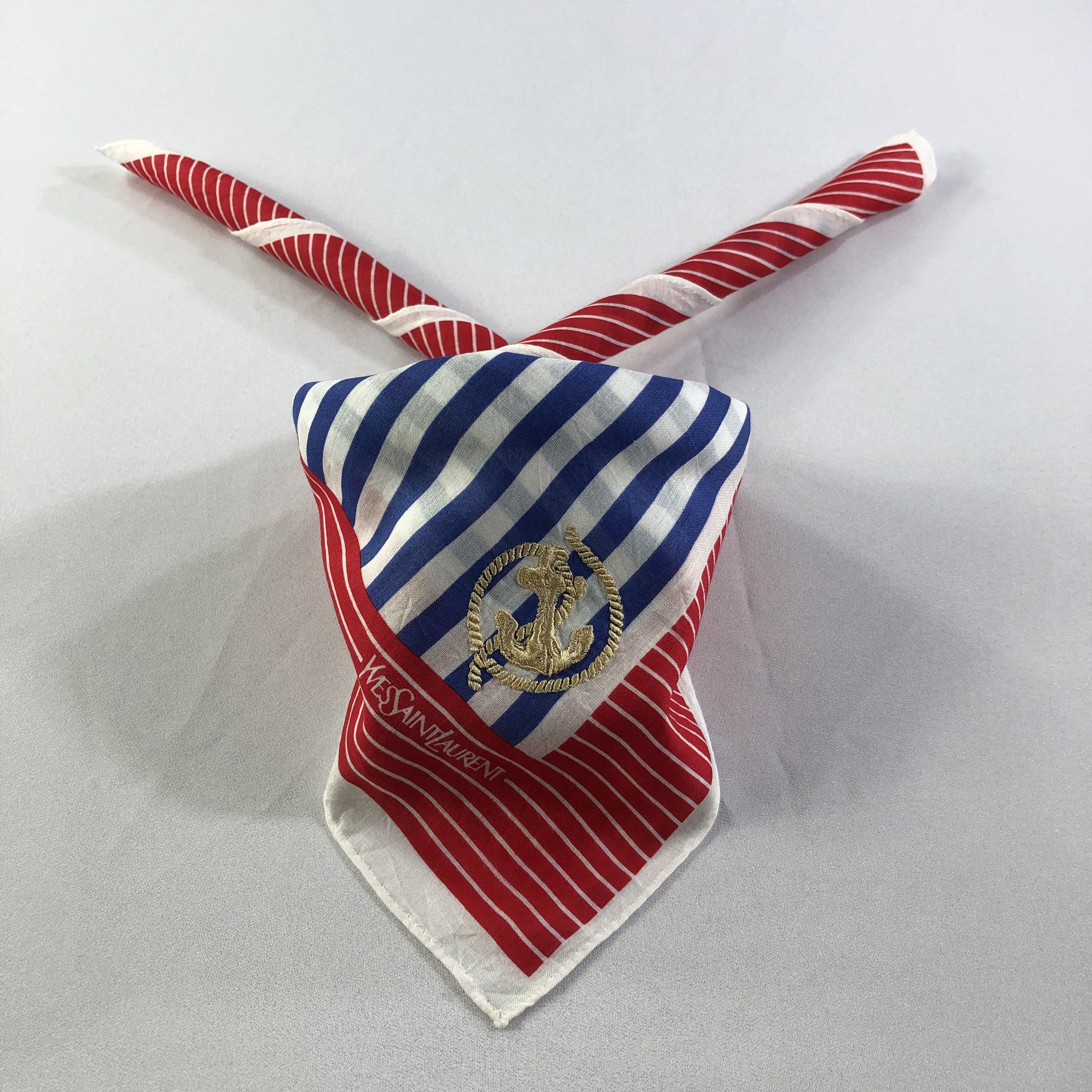 Yves Saint Laurent YSL Sailor Handkerchief Neckerchief Bandana H1987 Size ONE SIZE - 1 Thumbnail