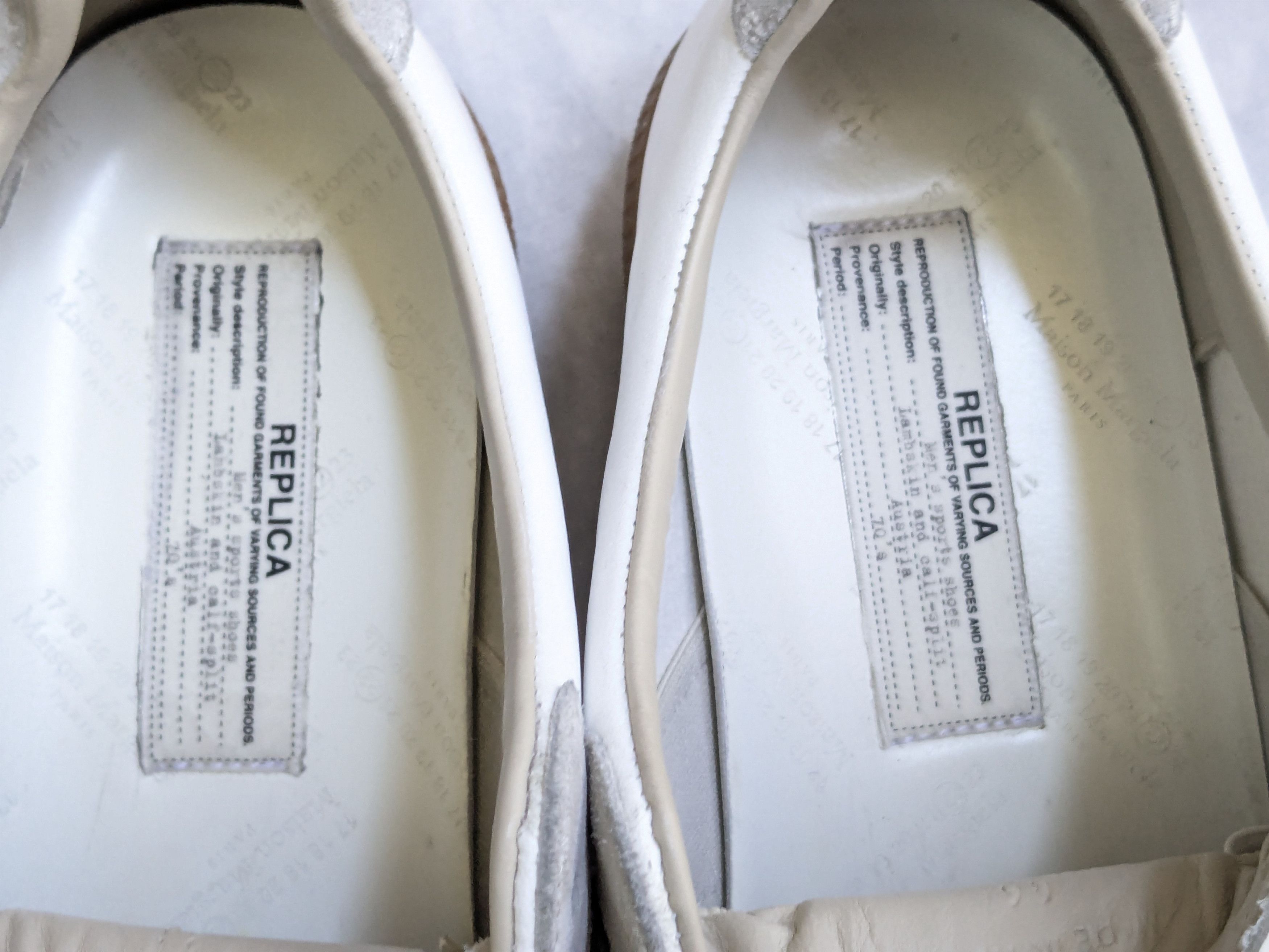 Maison Margiela Maison Margiela Replica GAT Sneaker white gray 13 46 low top Size US 13 / EU 46 - 10 Thumbnail
