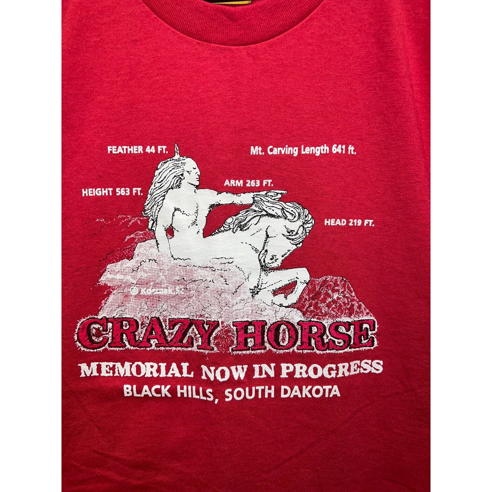Hanes Vintage Crazy Horse Shirt Native American Pink Tee 90s L Size US L / EU 52-54 / 3 - 2 Thumbnail