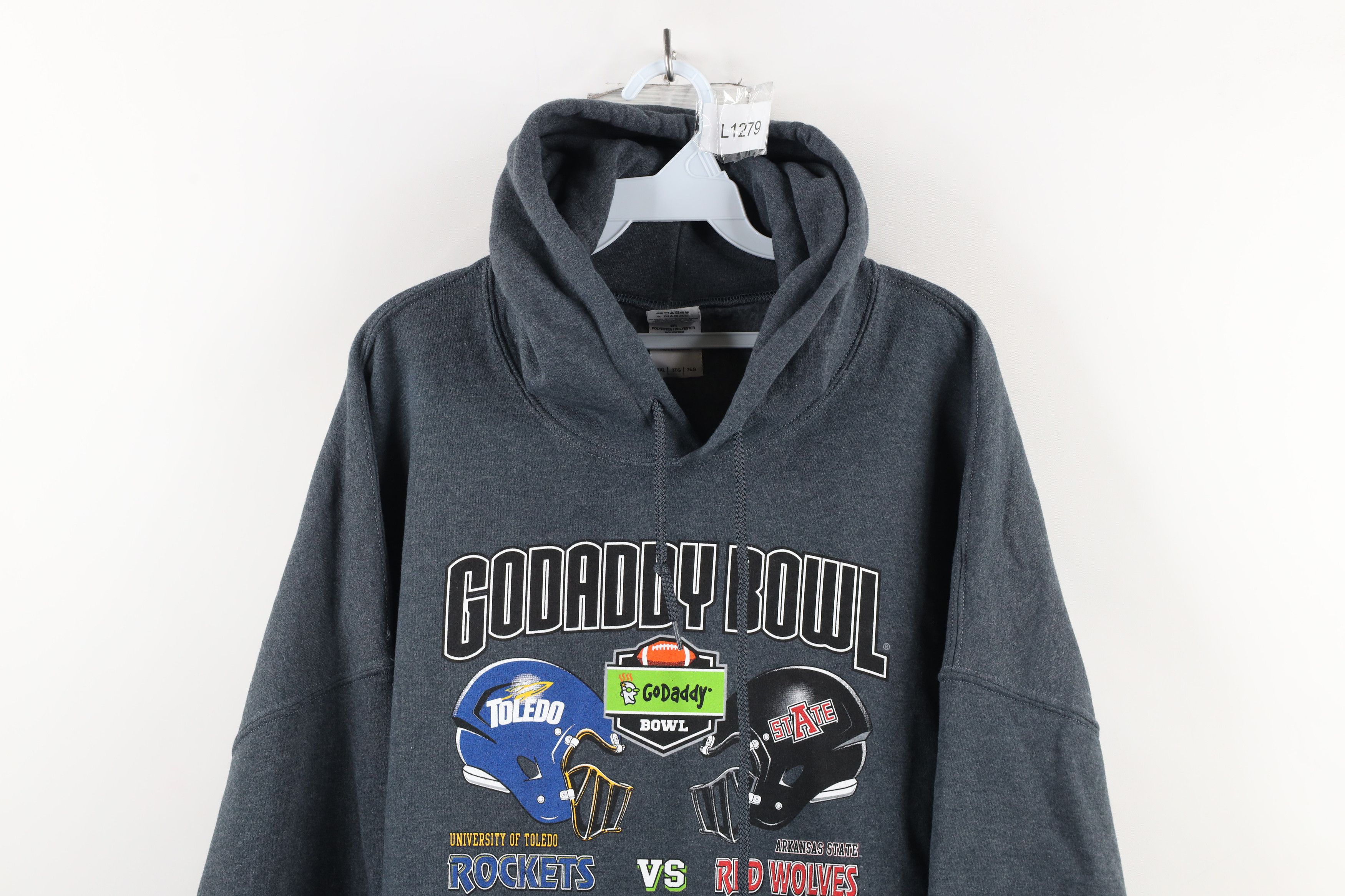 Vintage GoDaddy Bowl University of Toledo Arkansas Football Hoodie Size US XXL / EU 58 / 5 - 2 Thumbnail