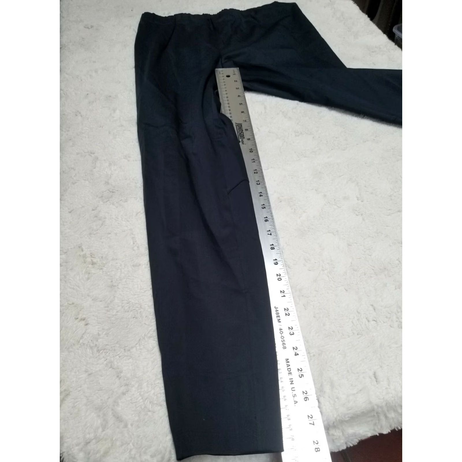 Vintage Via Masini 80 Firenze Womens Mid-Rise Straight Pants Stretch Waistband Black 46 Size 32" / US 10 / IT 46 - 7 Thumbnail