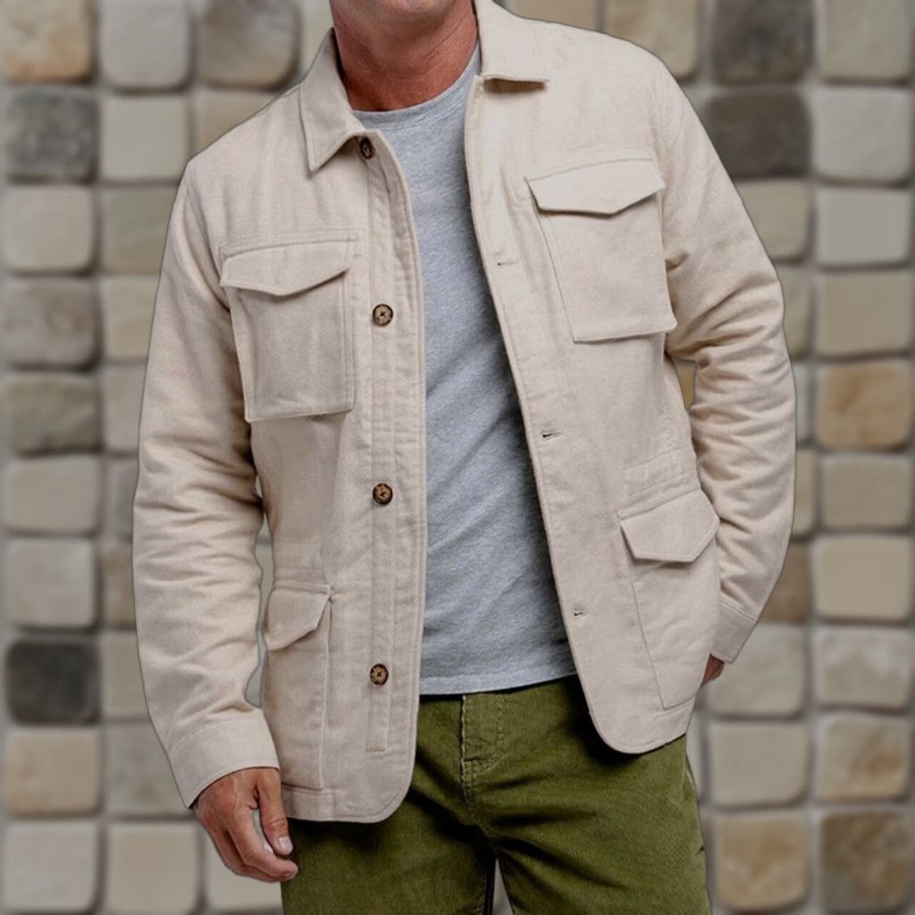 Vintage Mugsy Hemmingway Jacket Washed Tan L Mens Jacket Size US L / EU 52-54 / 3 - 1 Thumbnail