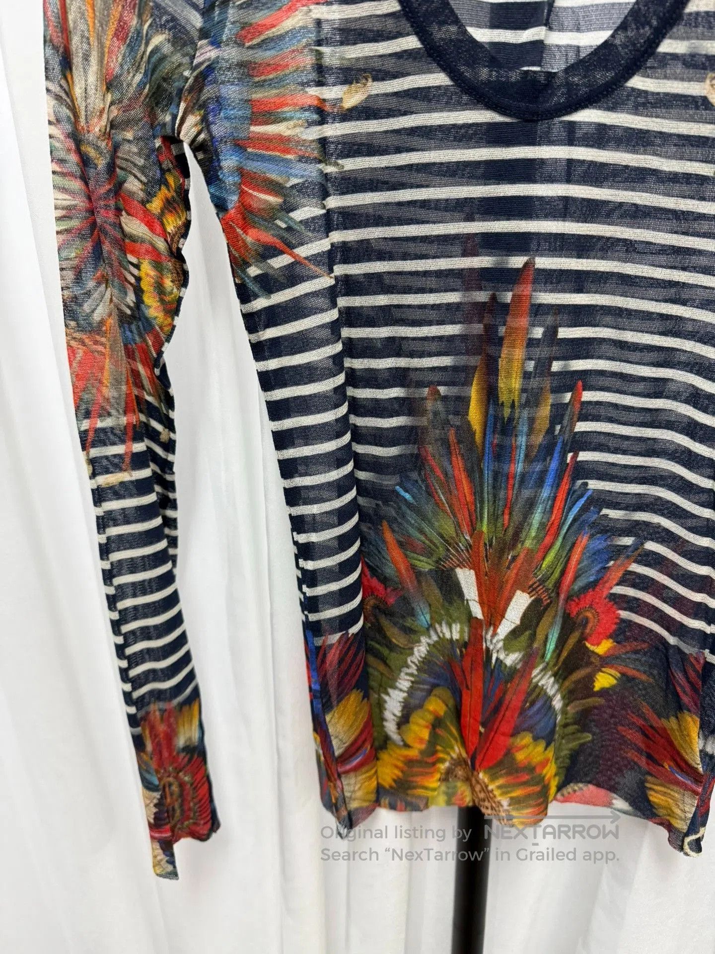 Jean Paul Gaultier Jean Paul Gaultier Striped Mesh Top. Size M / US 6-8 / IT 42-44 - 3 Thumbnail