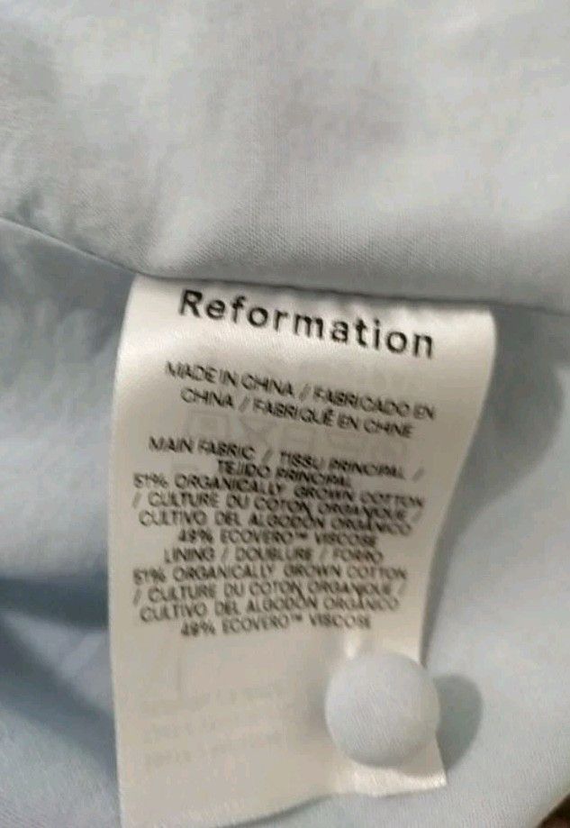 Reformation NWT Reformation Kamrynl Smocked Button Front Midi Dress Sz 6 Size M / US 6-8 / IT 42-44 - 7 Thumbnail