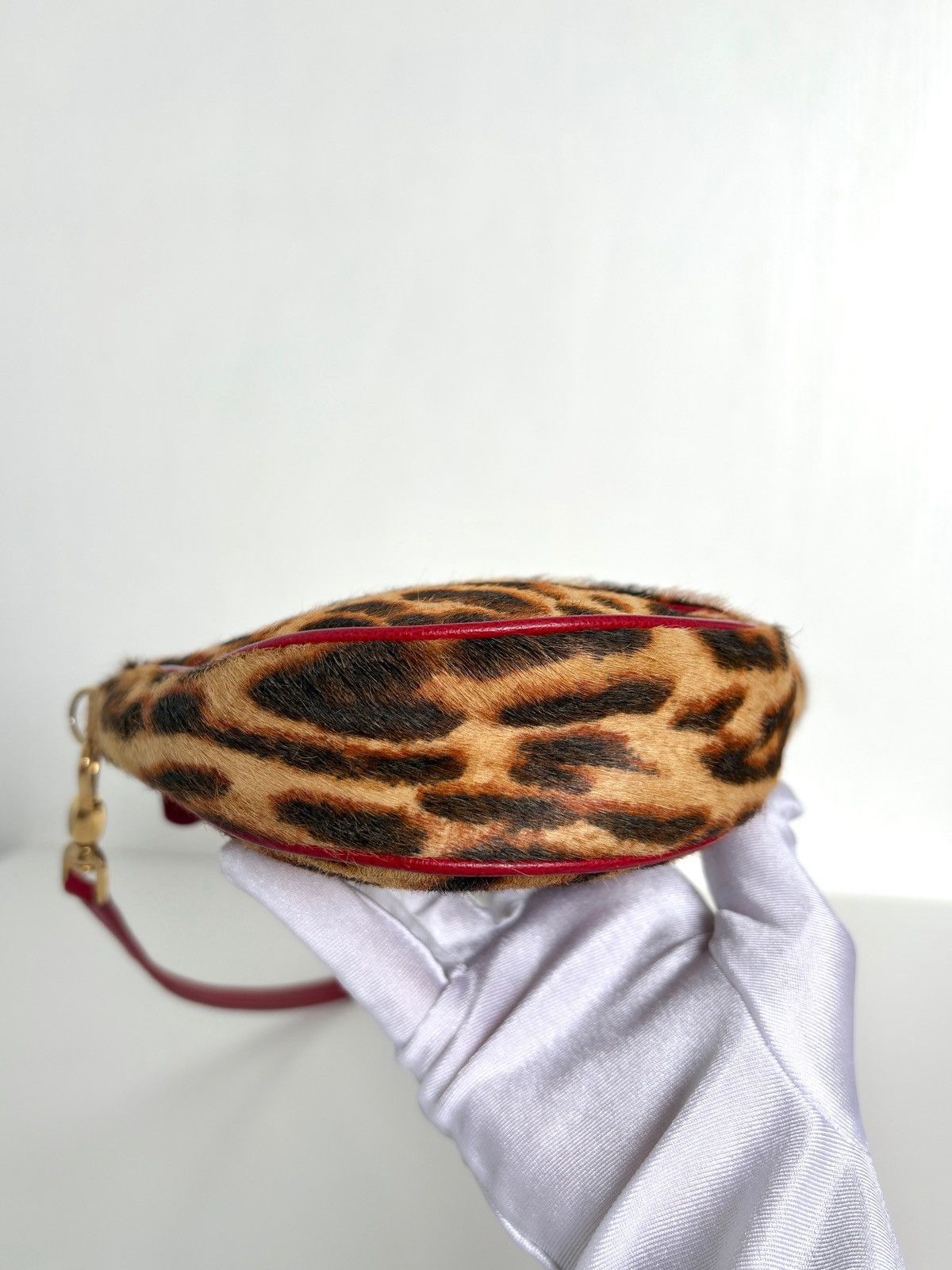 Dior Christian Dior Leopard Pony Hair Mini Saddle Bag Size ONE SIZE - 10 Thumbnail