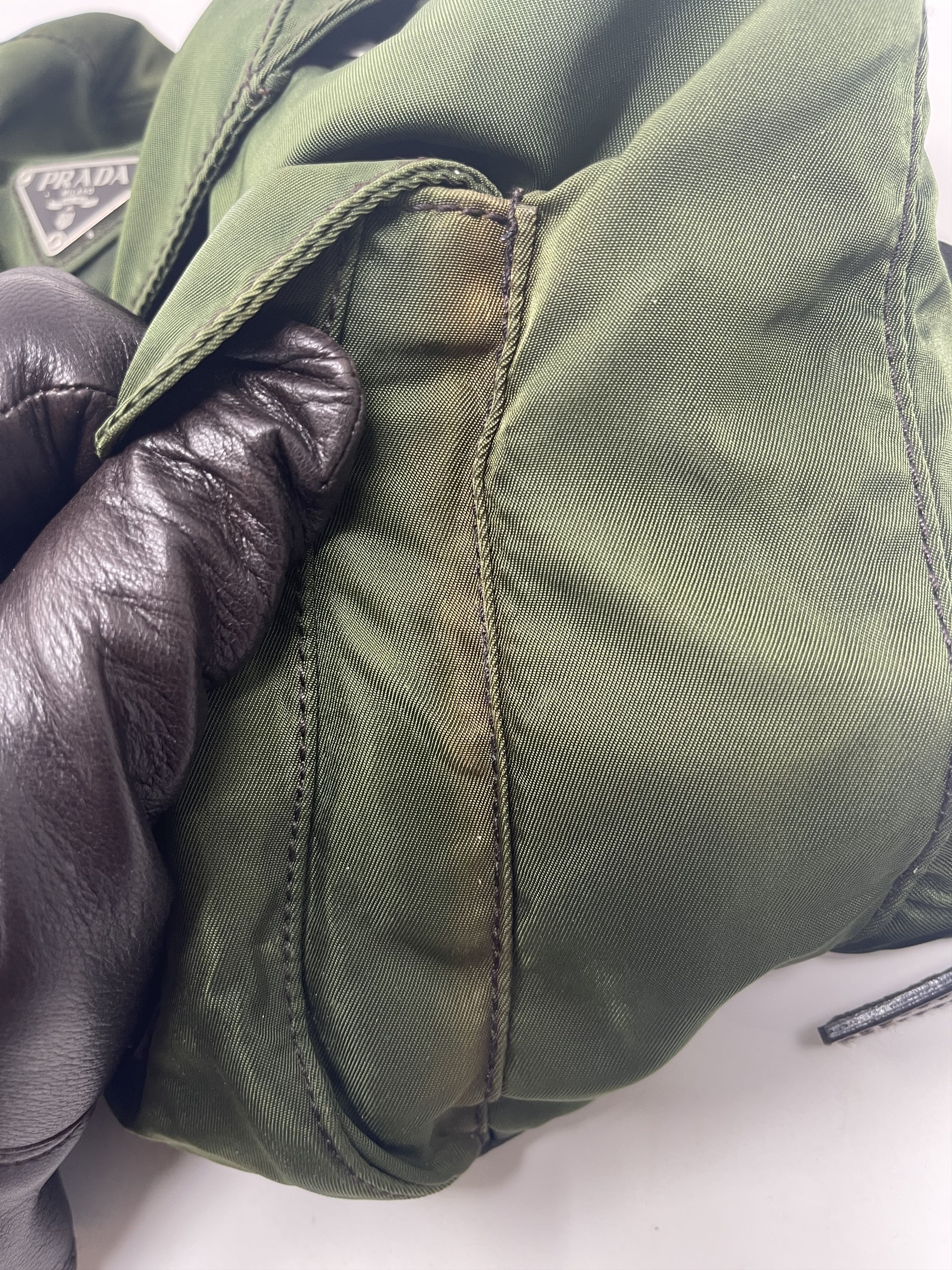 Prada Prada Nylon Green Backpack Size ONE SIZE - 21 Thumbnail