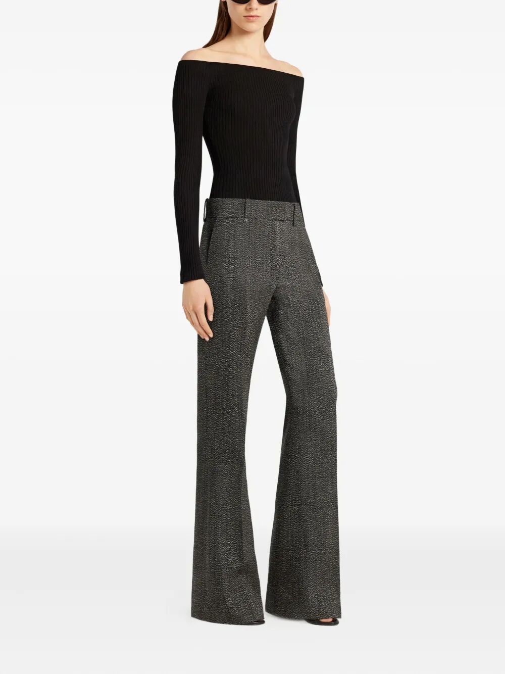 Courreges "OFF SHOULDER" RIB KNIT TOP Size L / US 10 / IT 46 - 1 Thumbnail