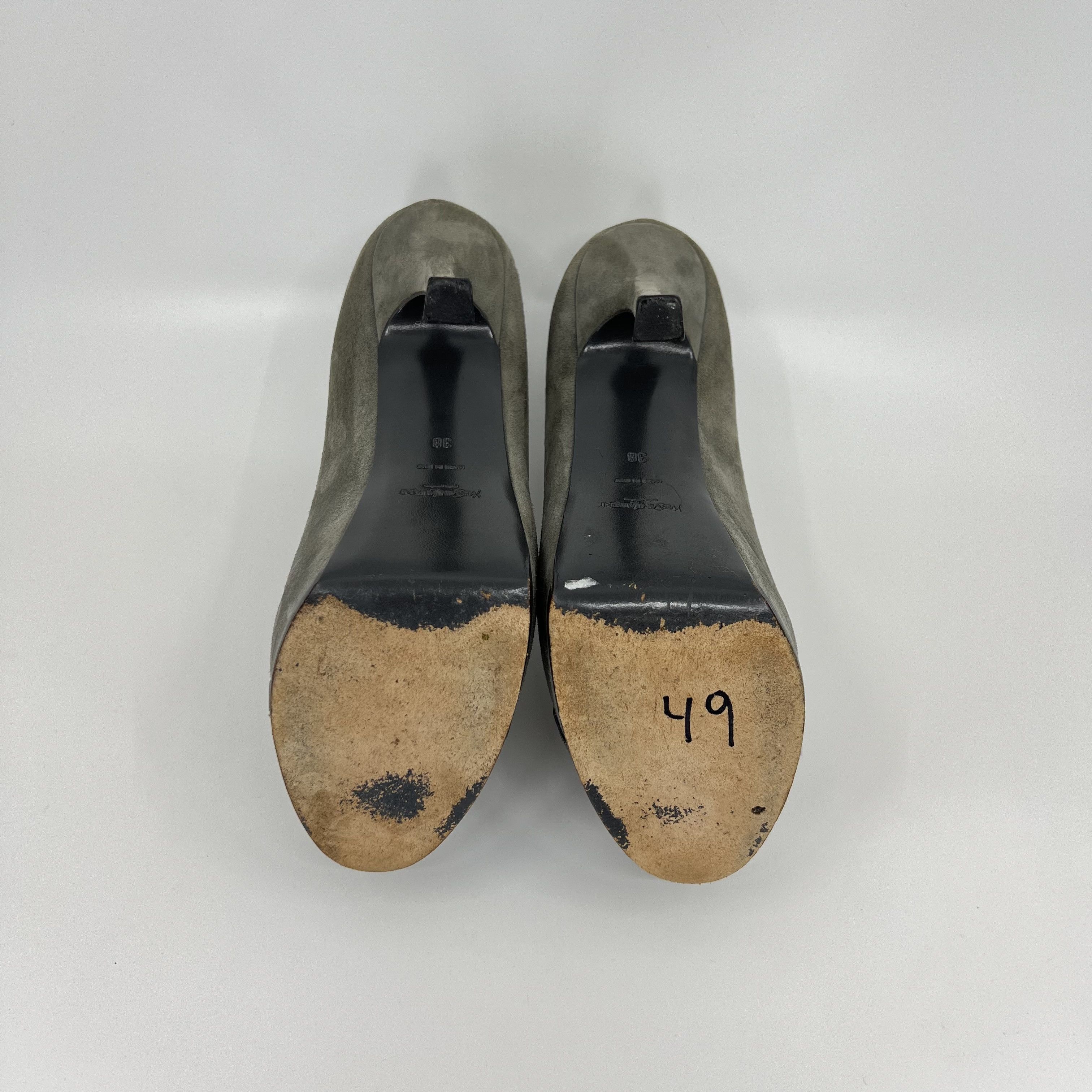 Yves Saint Laurent Yves Saint-Laurent Suede Pumps Size US 7 / IT 37 - 10 Thumbnail