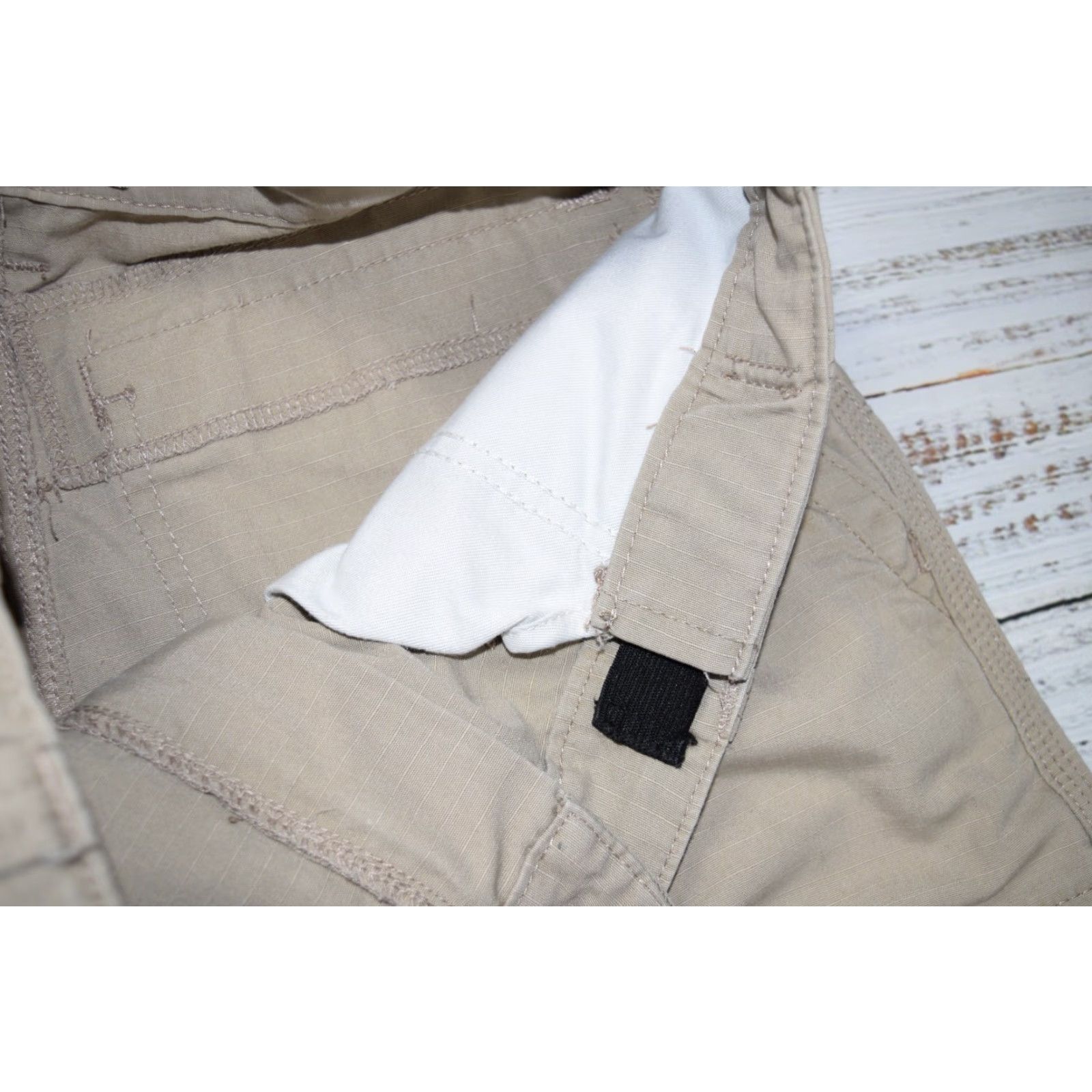 Wrangler WRANGLER RIGGS Workwear Pants Ripstop Elastic Waist Cargo 32x30.5 Khaki Gray 90s Mens Size US 32 / EU 48 - 5 Thumbnail