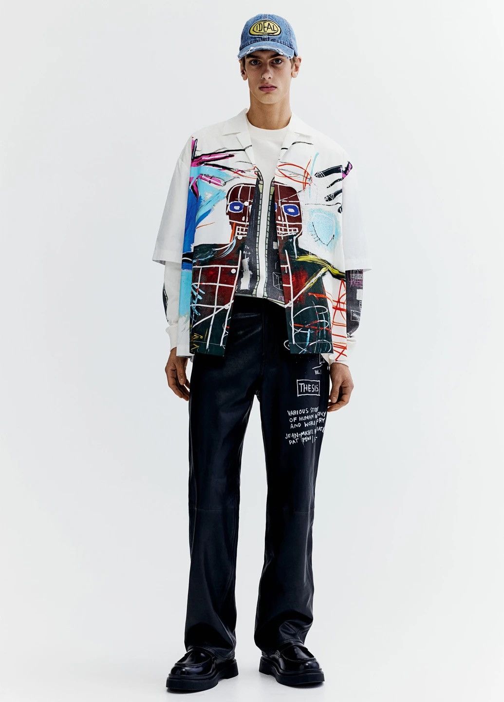 H&M × Jean-Michel Basquiat × Who Decides War WHO DECIDES WAR x BASQUIAT x H&M EMBROIDERED-MOTIF DENIM CAP Size ONE SIZE - 6 Thumbnail