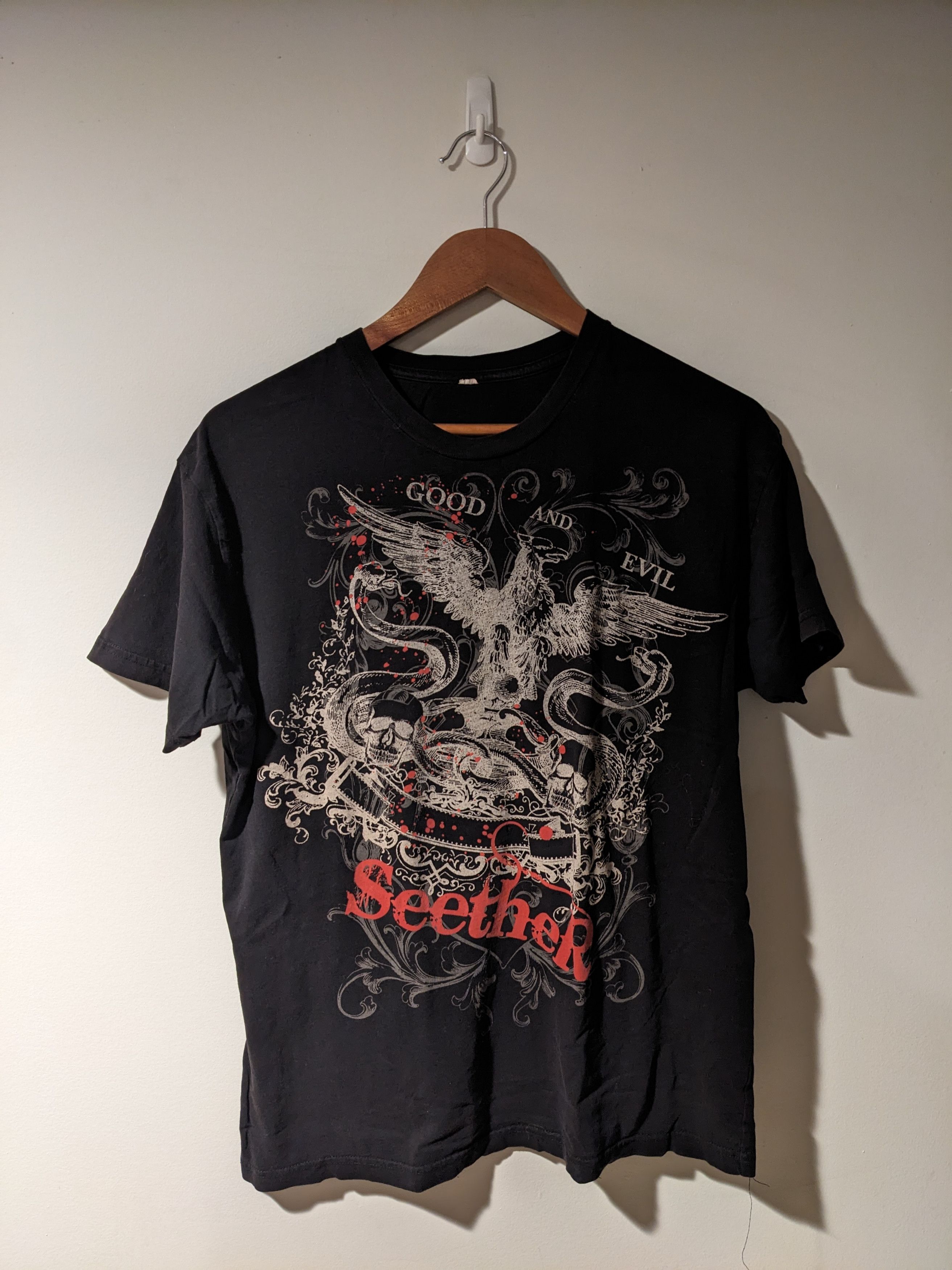 Band Tees × Vintage Vintage Y2K Seether Good and Evil Band Tour Medium T-Shirt Size US M / EU 48-50 / 2 - 1 Thumbnail