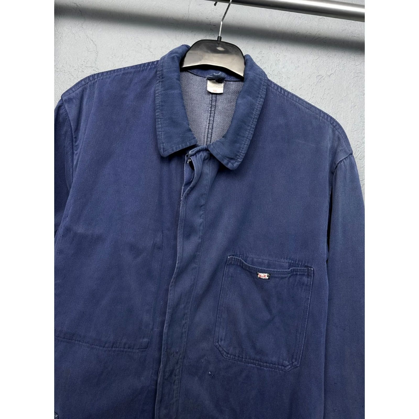 Vintage VINTAGE Le Laboureur Jacket Chore Utility 90s blue Size L Mens Weathered Distressed 90s Retro Classic Workwear Shirt/Coat Size US L / EU 52-54 / 3 - 2 Thumbnail