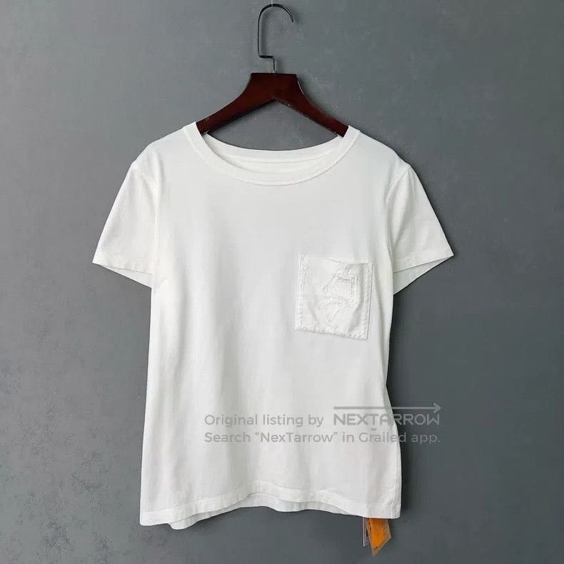 Hermes Hermes Pocket Embroidered White Short Sleeve Size XS / US 0-2 / IT 36-38 - 1 Thumbnail