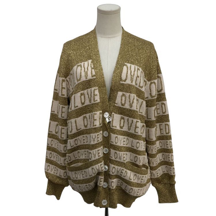 Gucci Gucci Gold Metallic Loved Cardigan Size M Size M / US 6-8 / IT 42-44 - 1 Thumbnail
