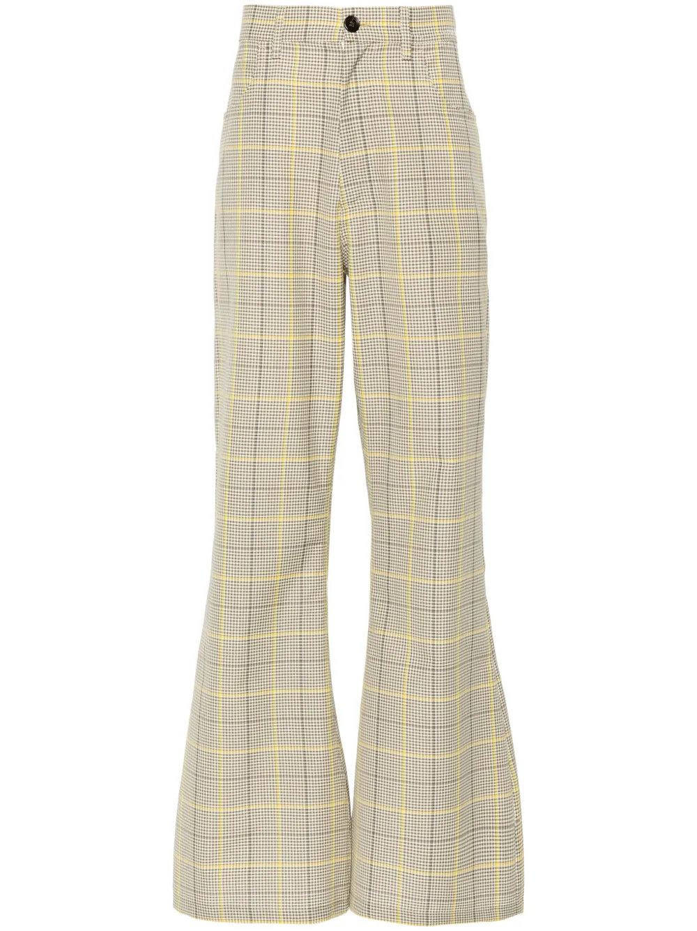 Marni oc11z0525 Microcheck Trousers in Multicolor Size US 34 / EU 50 - 1 Thumbnail