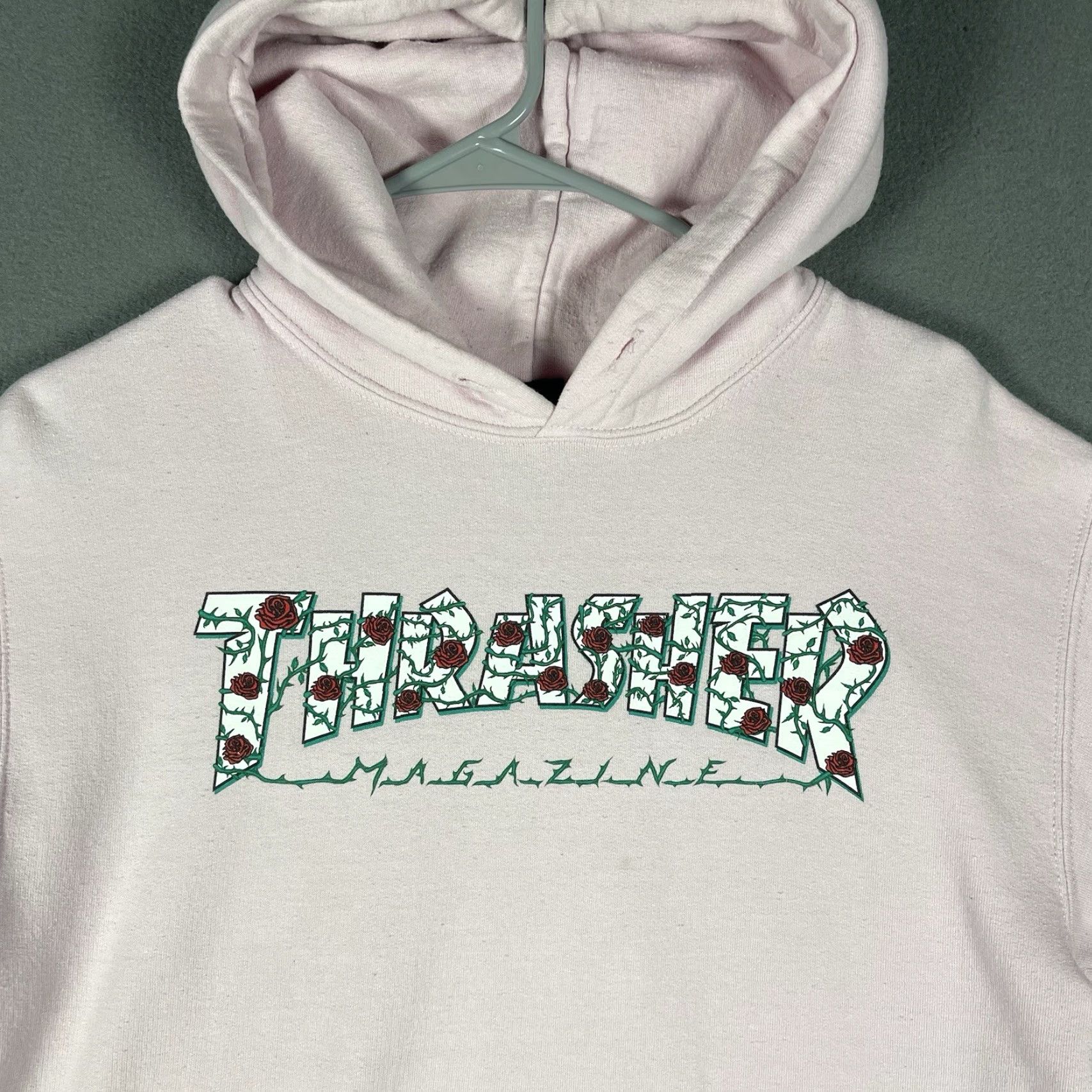 Thrasher Thrasher Hoodie Logo Rose Pink Small Men Long Sleeve Crew Neck Pullover Graphic Print Pockets Skateboarding Size US S / EU 44-46 / 1 - 2 Thumbnail