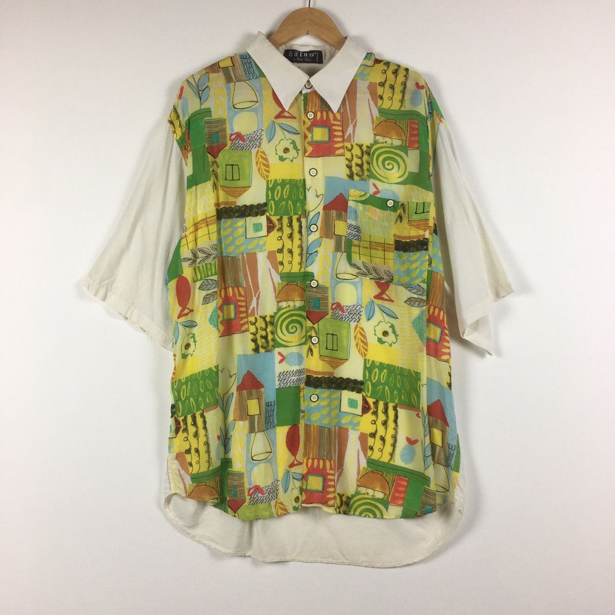 Vintage Vintage Galos By Marco Delli Rayon Shirt Size US L / EU 52-54 / 3 - 2 Thumbnail