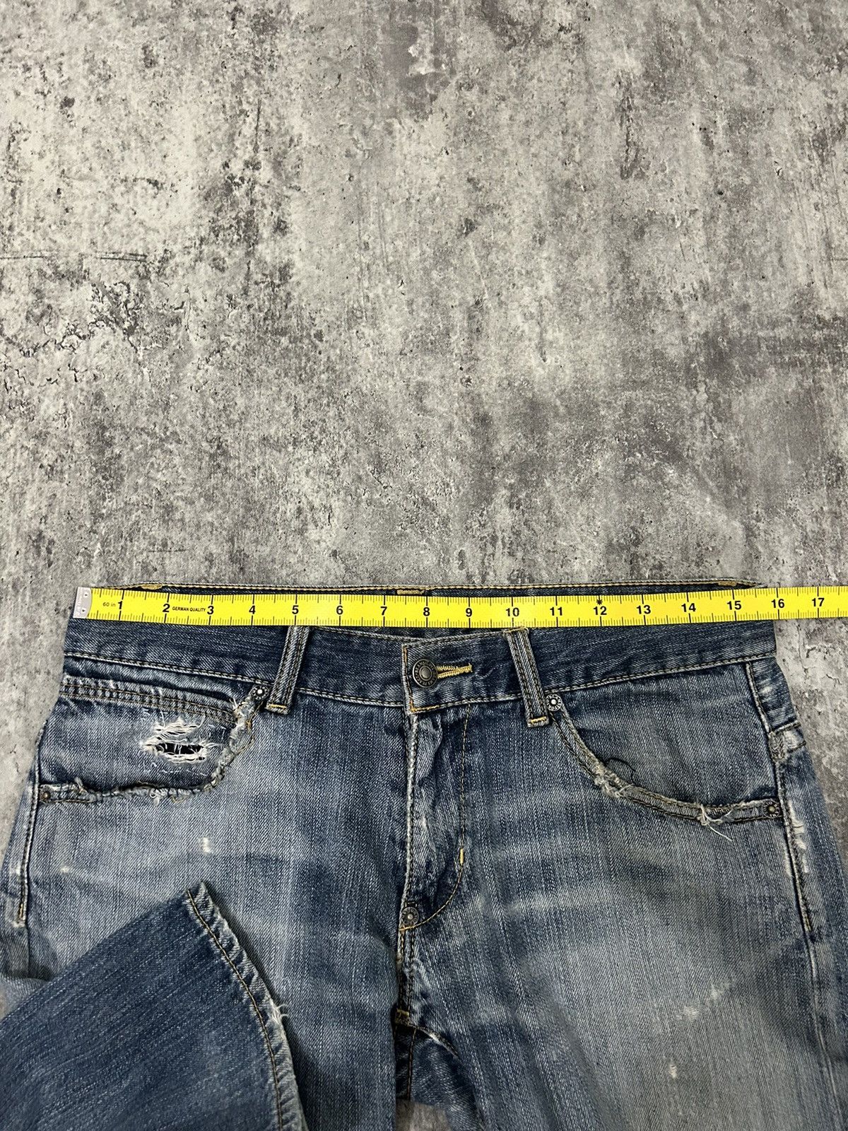 Beams Plus × Japanese Brand Beams Japan Faded Wash Distressed Jeans Size US 31 - 18 Thumbnail