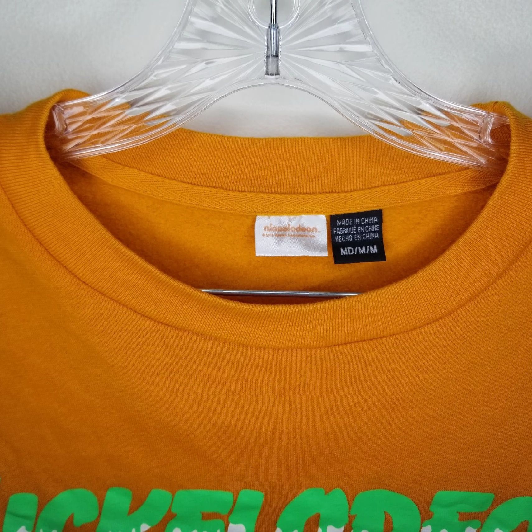 Nickelodeon Nickelodeon Sweater Adult M Orange Long Sleeve Pullover Unisex Size US M / EU 48-50 / 2 - 3 Thumbnail
