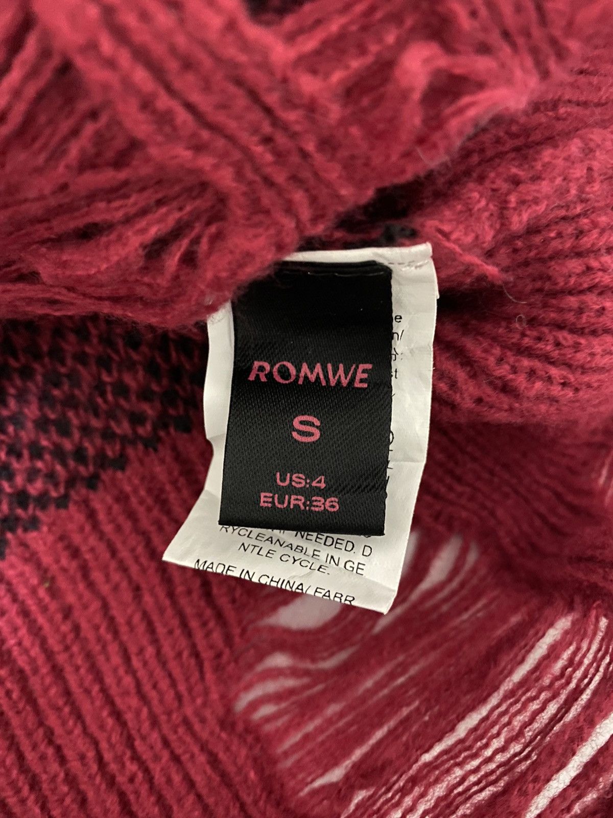 Aran Isles Knitwear × If Six Was Nine × Seditionaries Romwe Goth Plus Skeleton Pattern Distressed Sweater (C3) Size US S / EU 44-46 / 1 - 4 Thumbnail