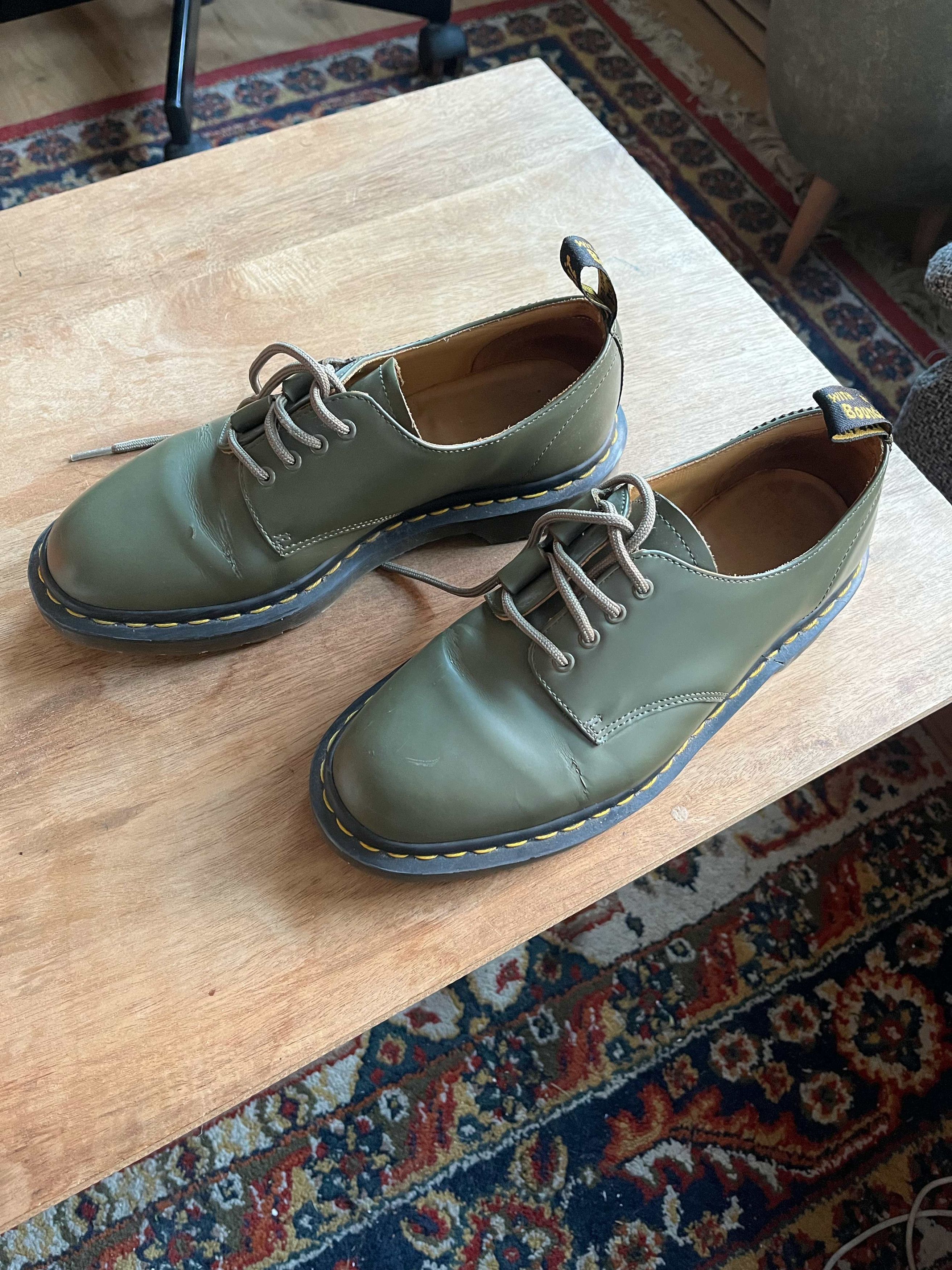 Dr. Martens × Engineered Garments Limited Edition Archive EG Smooth Ghille Shoe Khaki Size US 5.5 / EU 38 - 12 Thumbnail