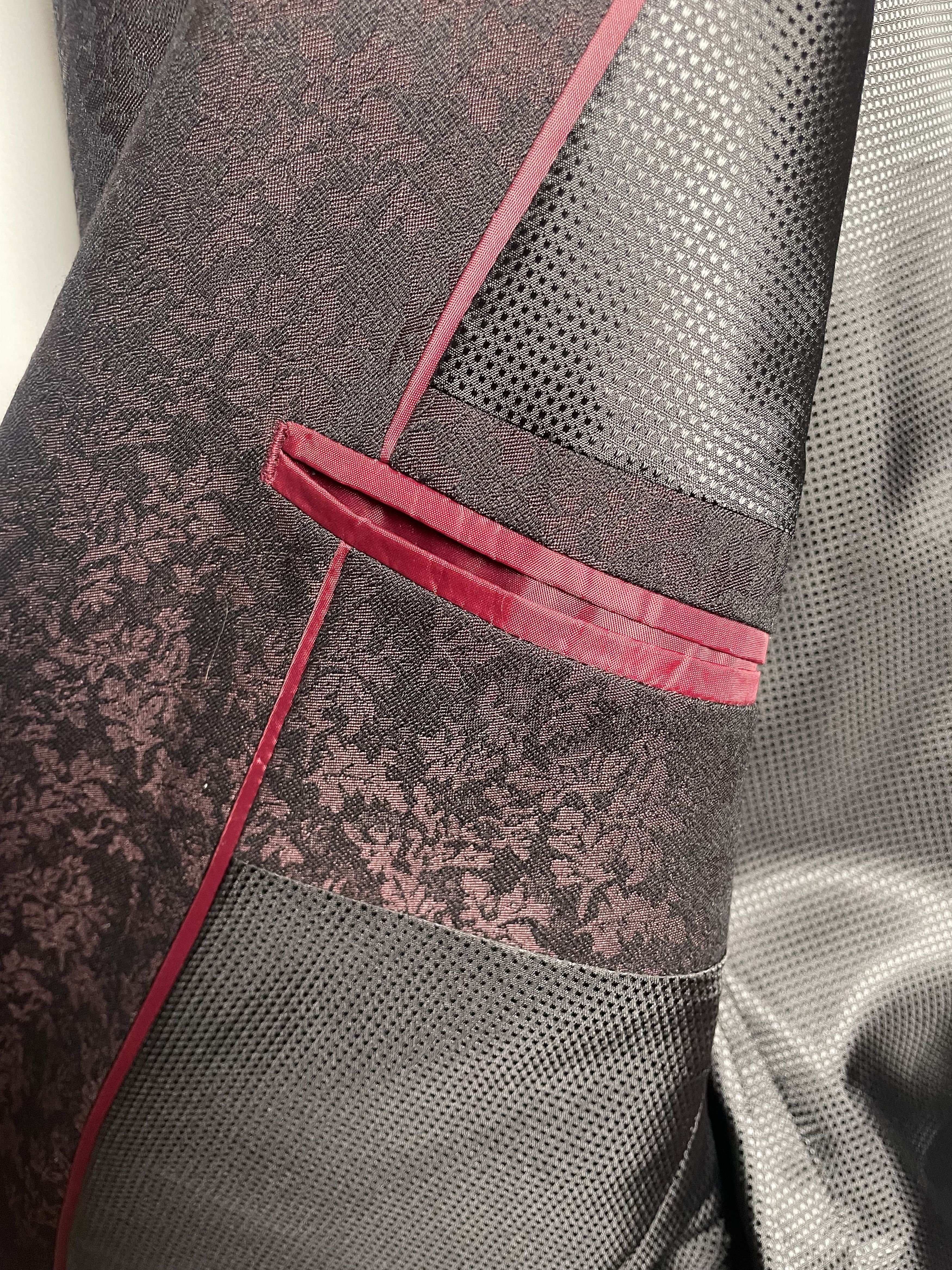 Other Harry Brown London Plum Jacquard Slim Fit Blazer 38S Size 38S - 6 Thumbnail