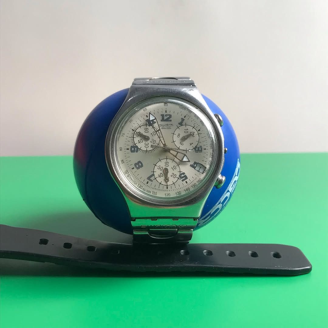 Le Grande Bleu (L.G.B.) × Swatch × Swissgear Vintage SWATCH IRONY AG1999 CADMOS WHITE YCS411G STEELquartz Size ONE SIZE - 17 Thumbnail