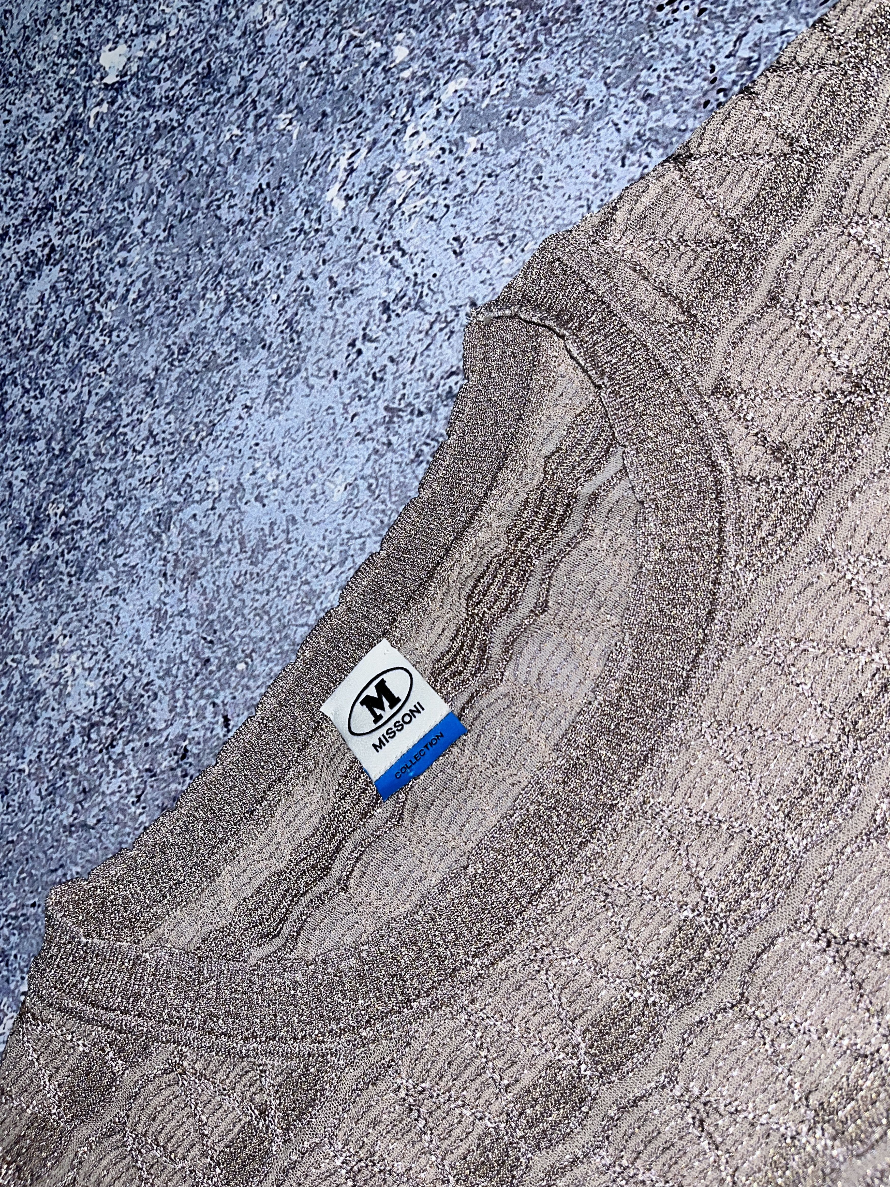 Missoni Luxury Missoni sweater beige shiny knit Shirt Long Sleeve Size M / US 6-8 / IT 42-44 - 6 Thumbnail