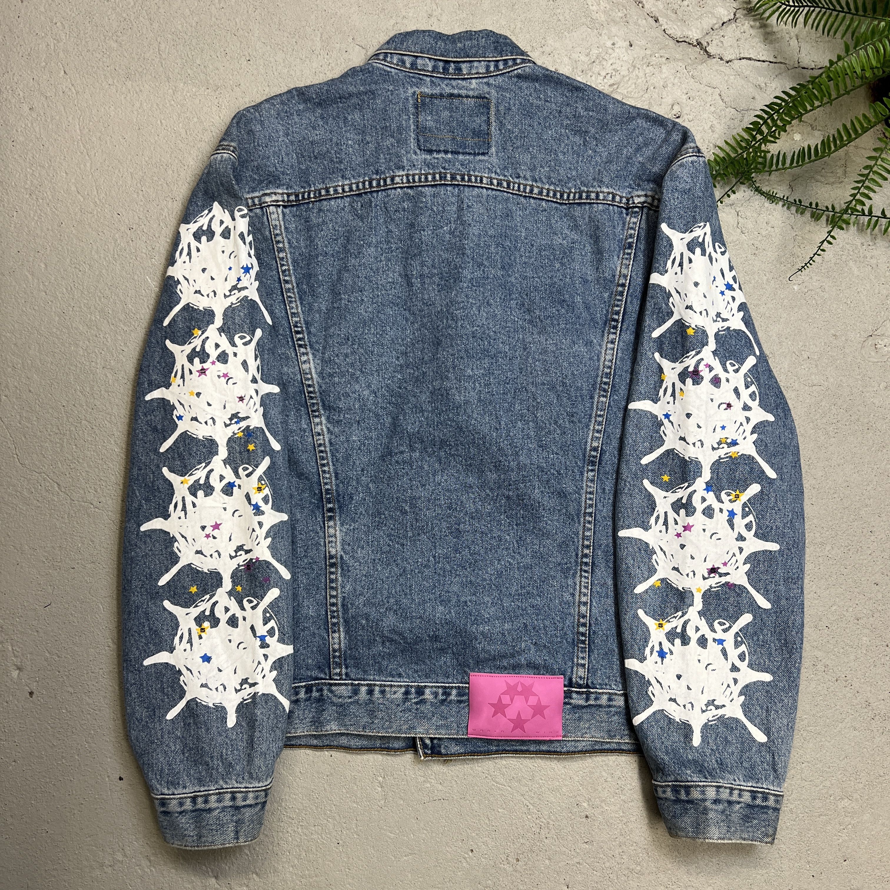Sp5der Sp5der web denim jean jacket Size US XL / EU 56 / 4 - 2 Thumbnail