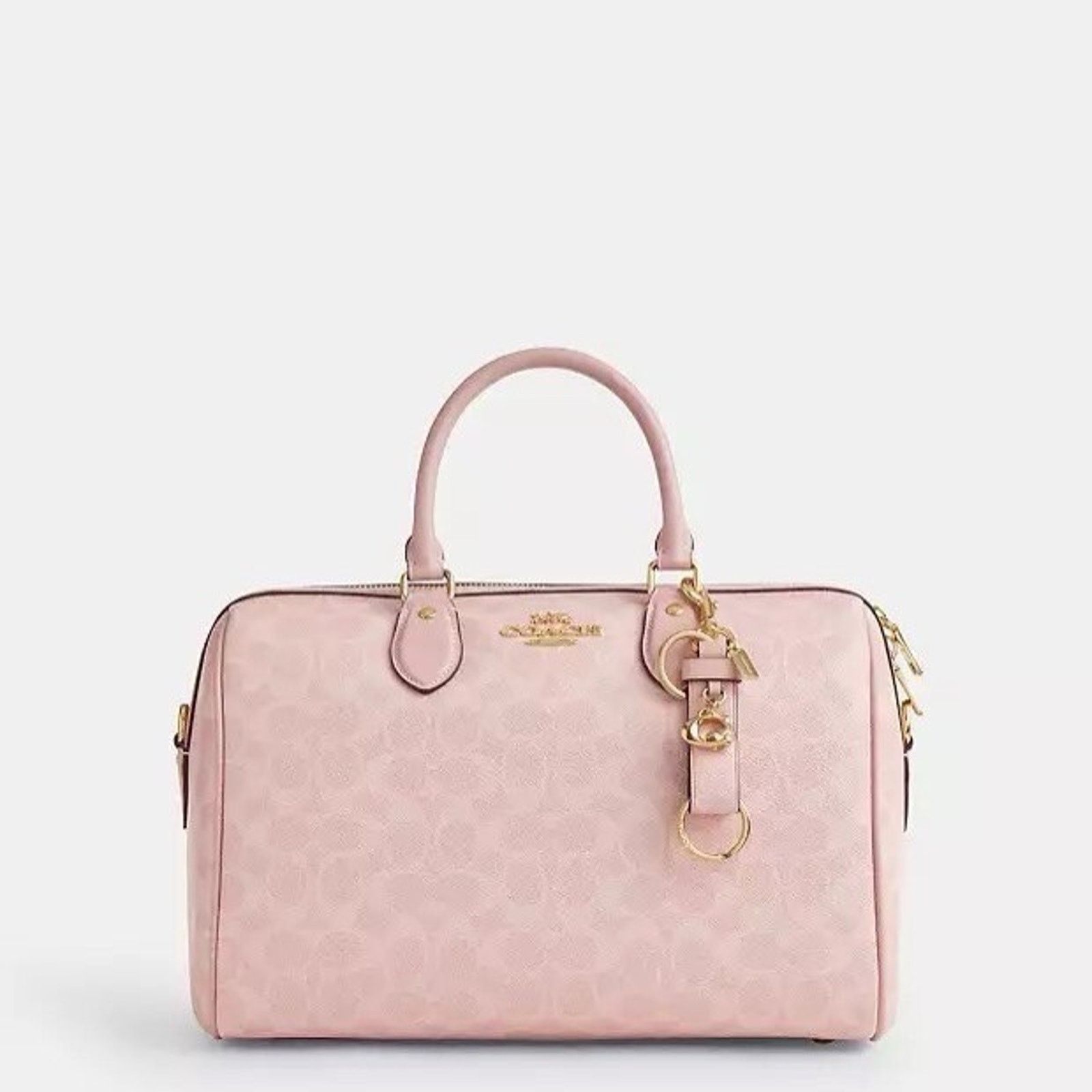 Coach NWT COACH CAU86 Trigger Snap Bag Charm Powder Pink Key Chain Size ONE SIZE - 10 Thumbnail