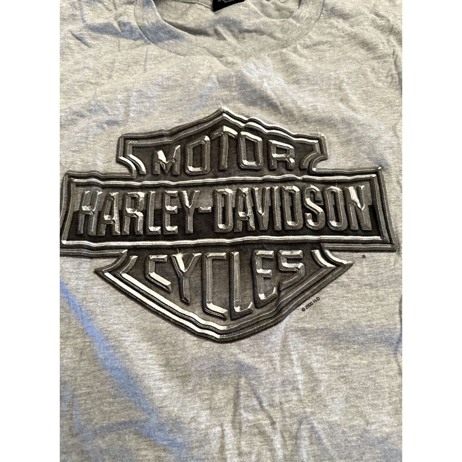 Harley Davidson VINTAGE Harley-Davidson T-Shirt 2XL Gray Short Sleeve Puff Print Logo Men US Virgin Islands St. Thomas Printed Logo Graphic Y2K Size US XXL / EU 58 / 5 - 2 Thumbnail