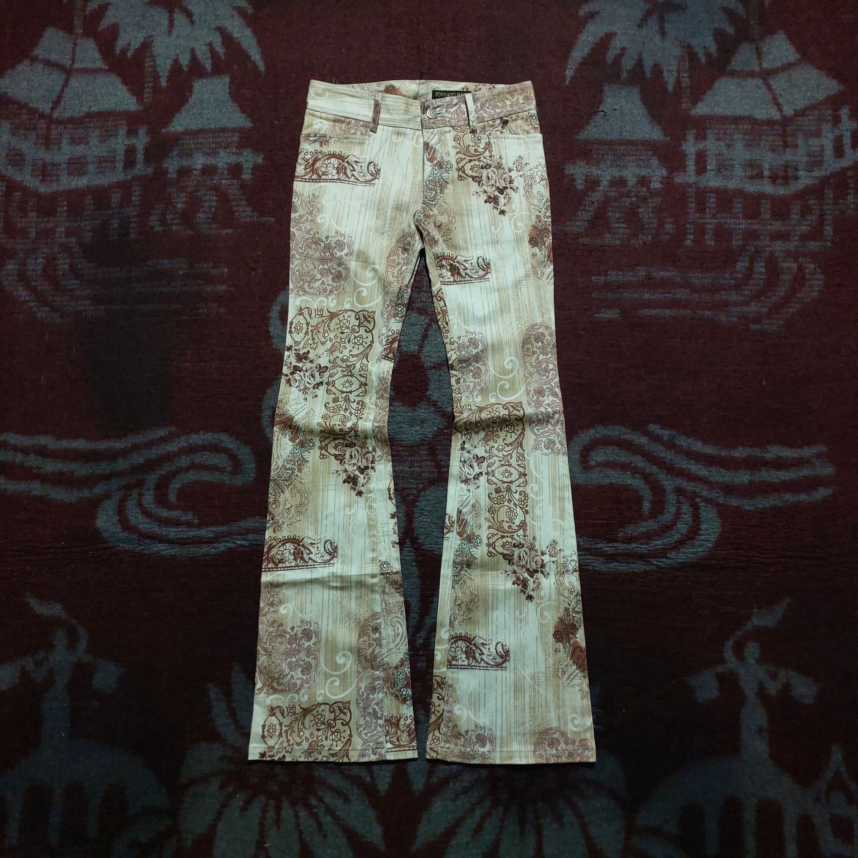 Tornado Mart Tornado Mart Magnolia flower pattern flare pants Size 26" / US 2 / IT 38 - 1 Thumbnail
