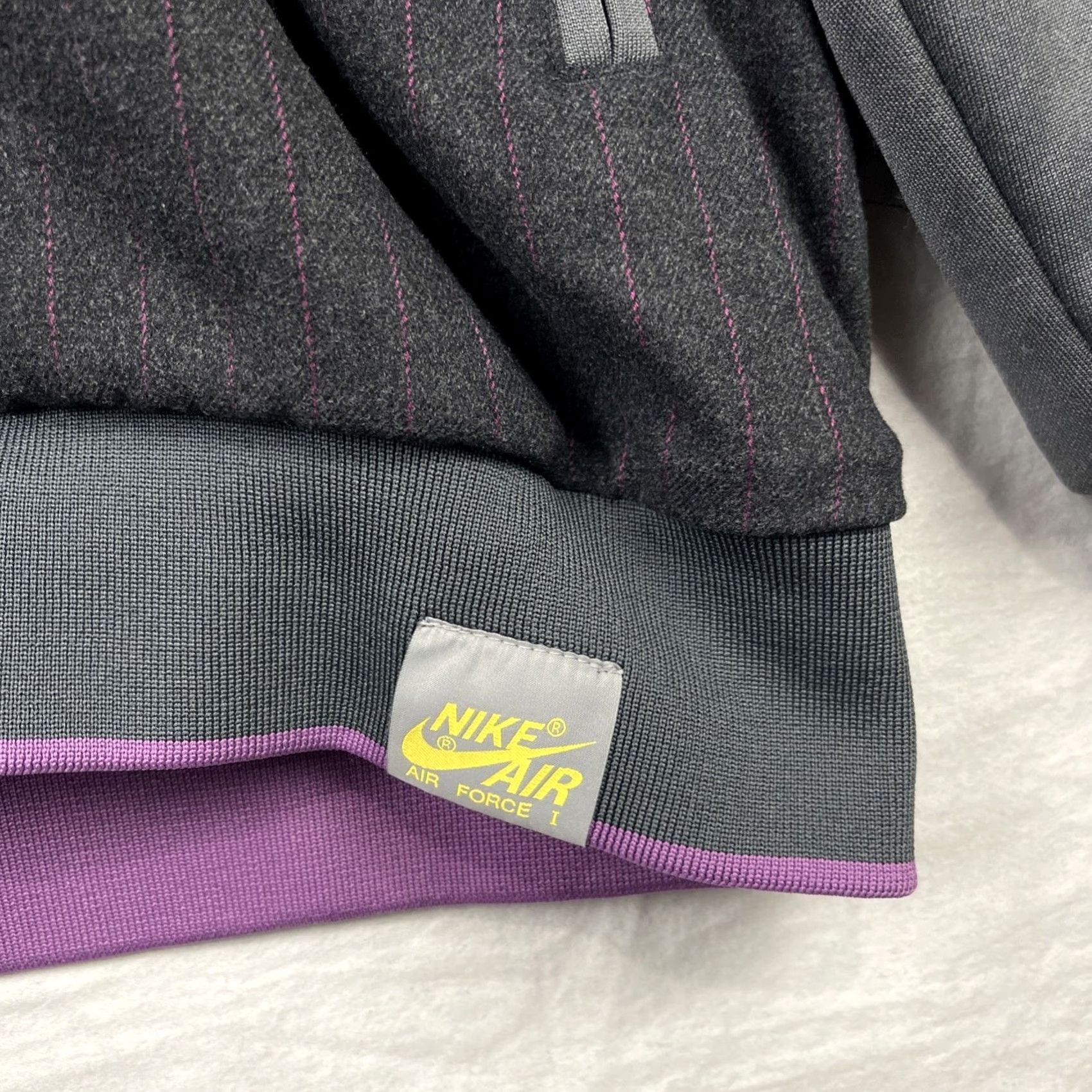 Nike Nike Air Force 1 Track Jacket Mens XL Gray Purple Pinstripes Blue Ribbon Sports Size US XL / EU 56 / 4 - 3 Thumbnail
